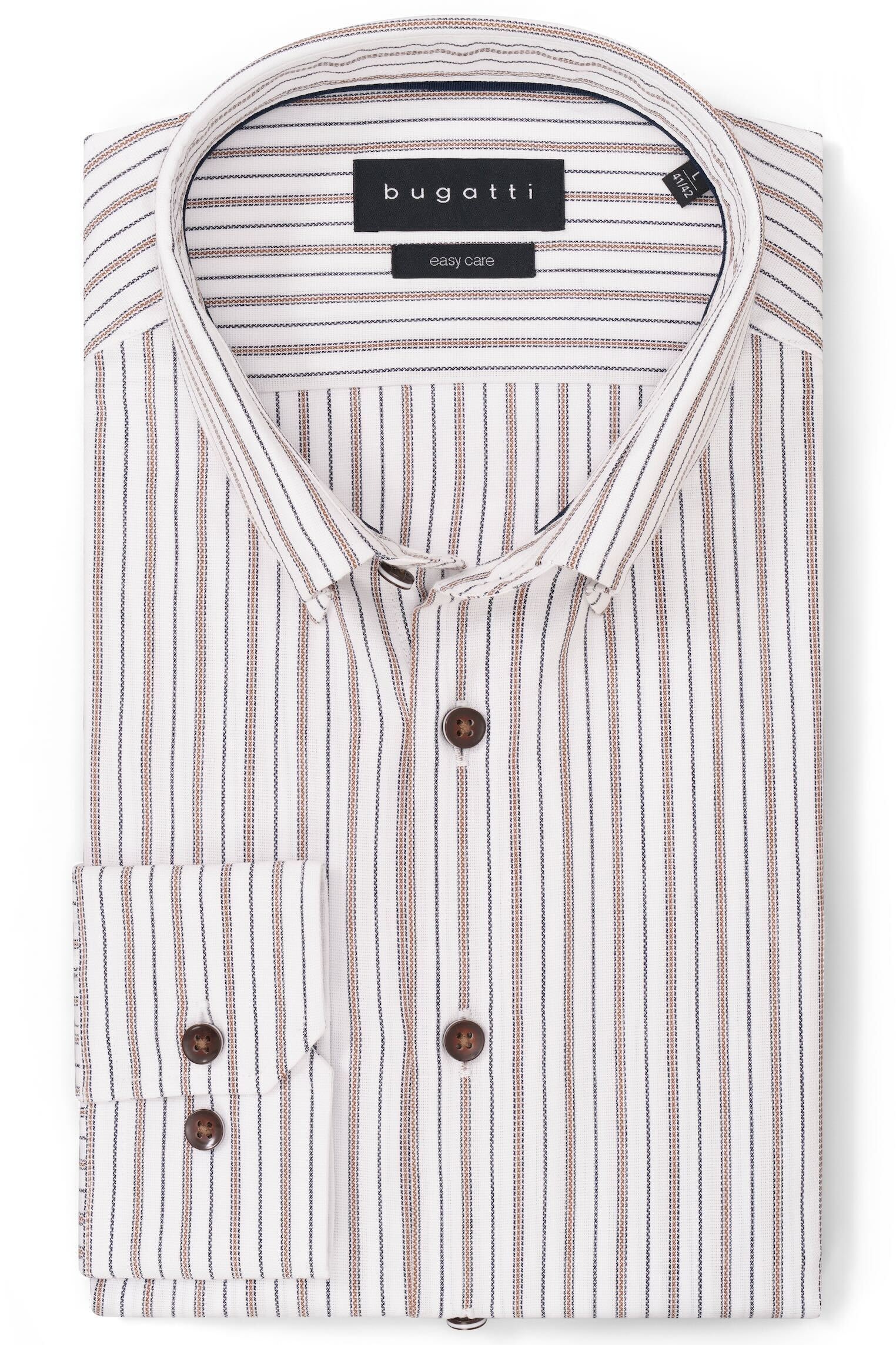 Thumbnail - bugatti Businesshemd "Button-Down-Kragen" im Streifen-Design