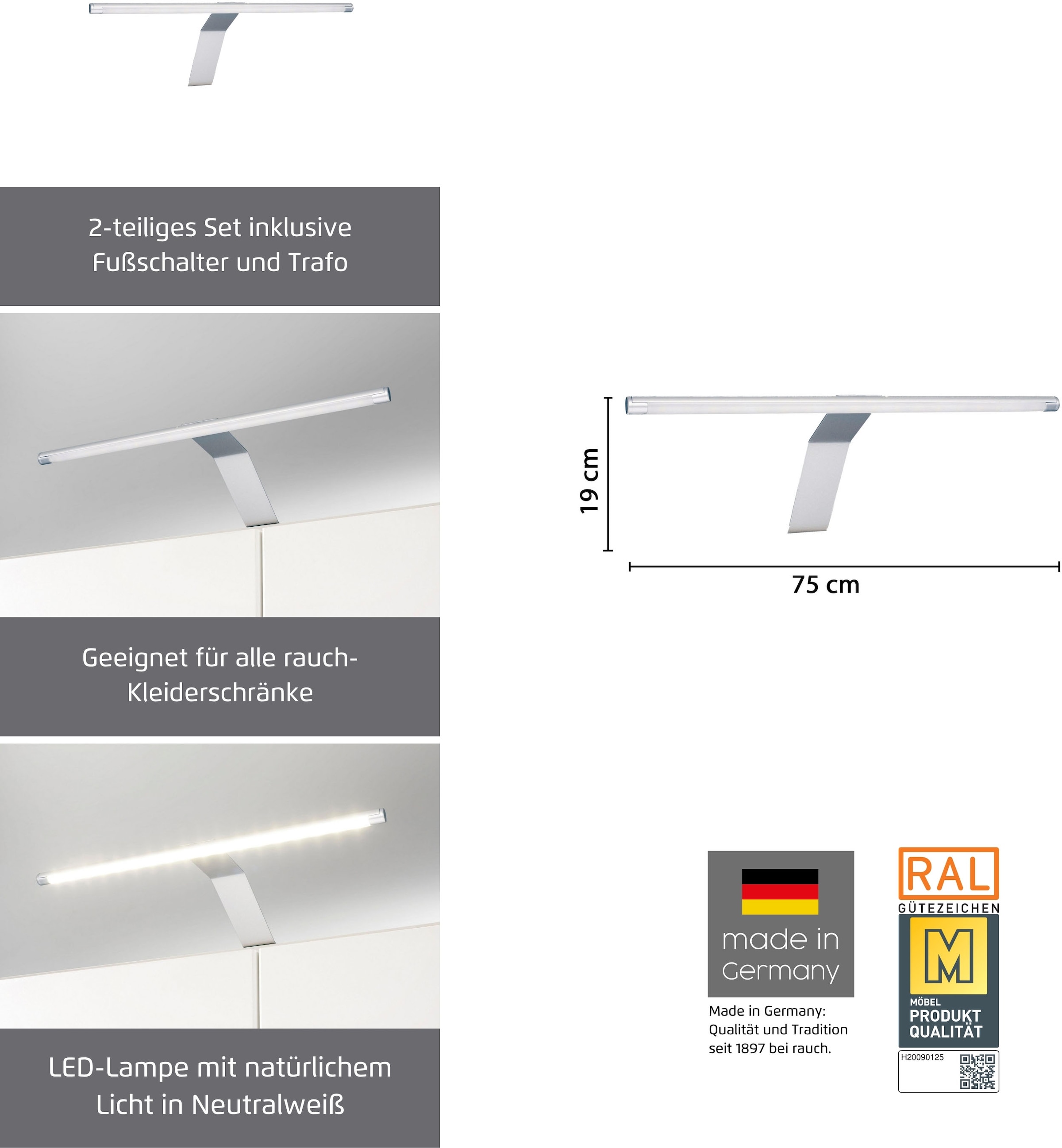 rauch Schrankleuchte »Zubehör«, 2-tlg. Set