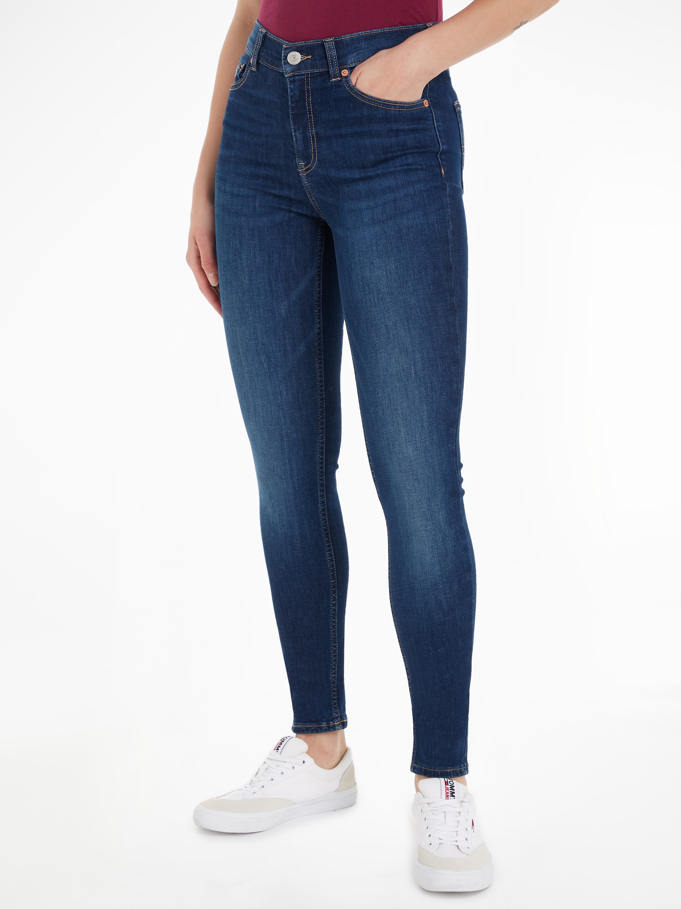 Skinny-fit-Jeans »Tommy Jeans - Damenjeans- NORA Mid Rise - Skinny Fit«, Röhrenjeans...
