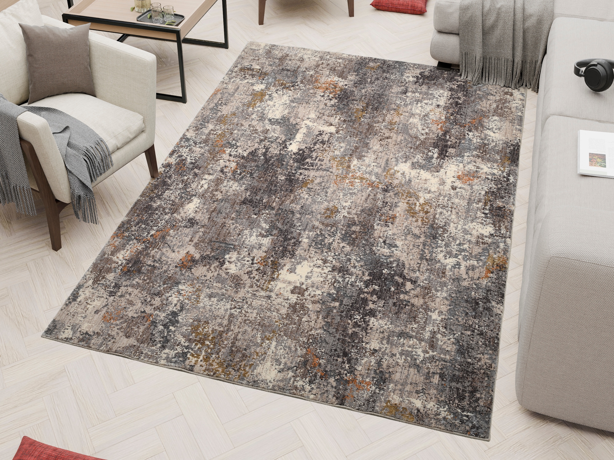 OCI DIE TEPPICHMARKE Teppich "MINANO RICHEY" rechteckig 9 mm Höhe Design Kurzflor Teppich, hochwertig