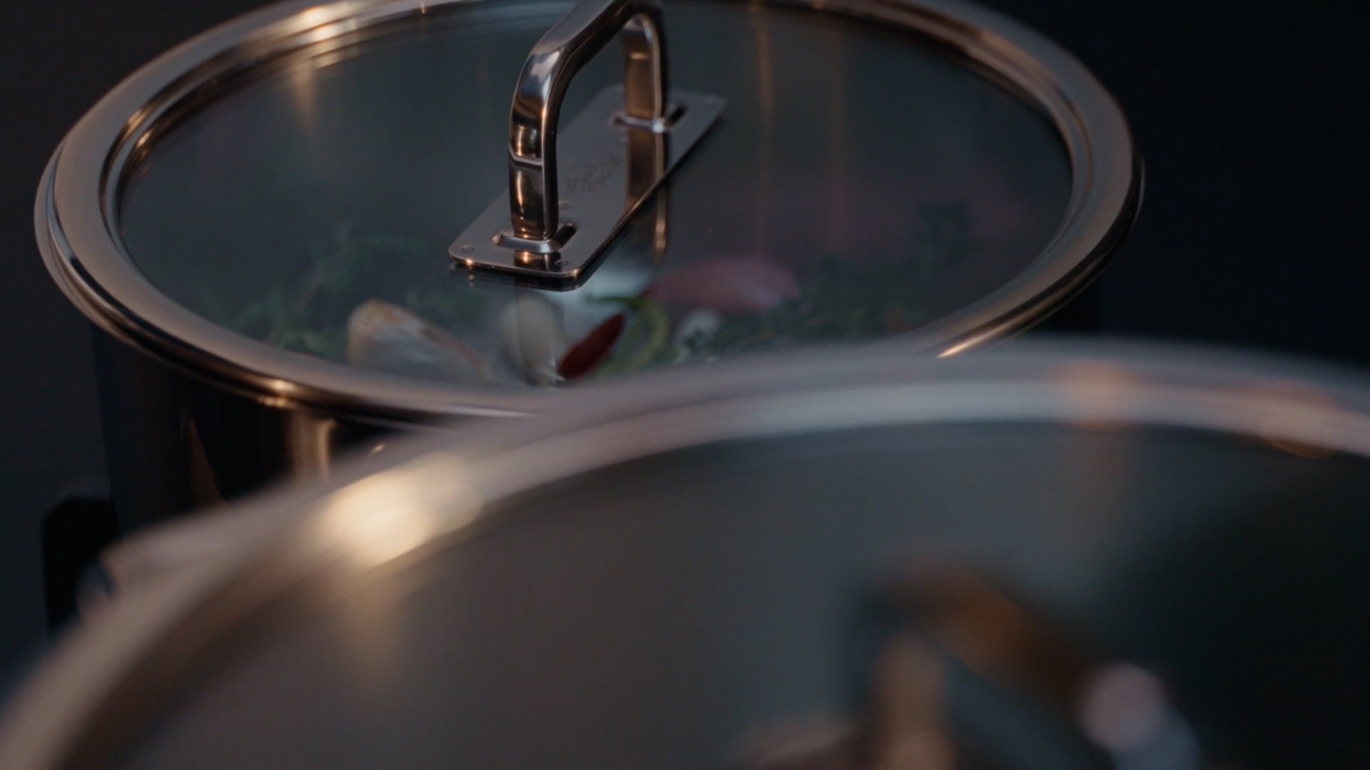 Fissler Topf-Set »Viseo® Pro« Set, 3 Kochtöpfe & 1 Bratentopf mit Deckel, 1 Stielkasserolle, 9 tlg. Edelstahl 18/10