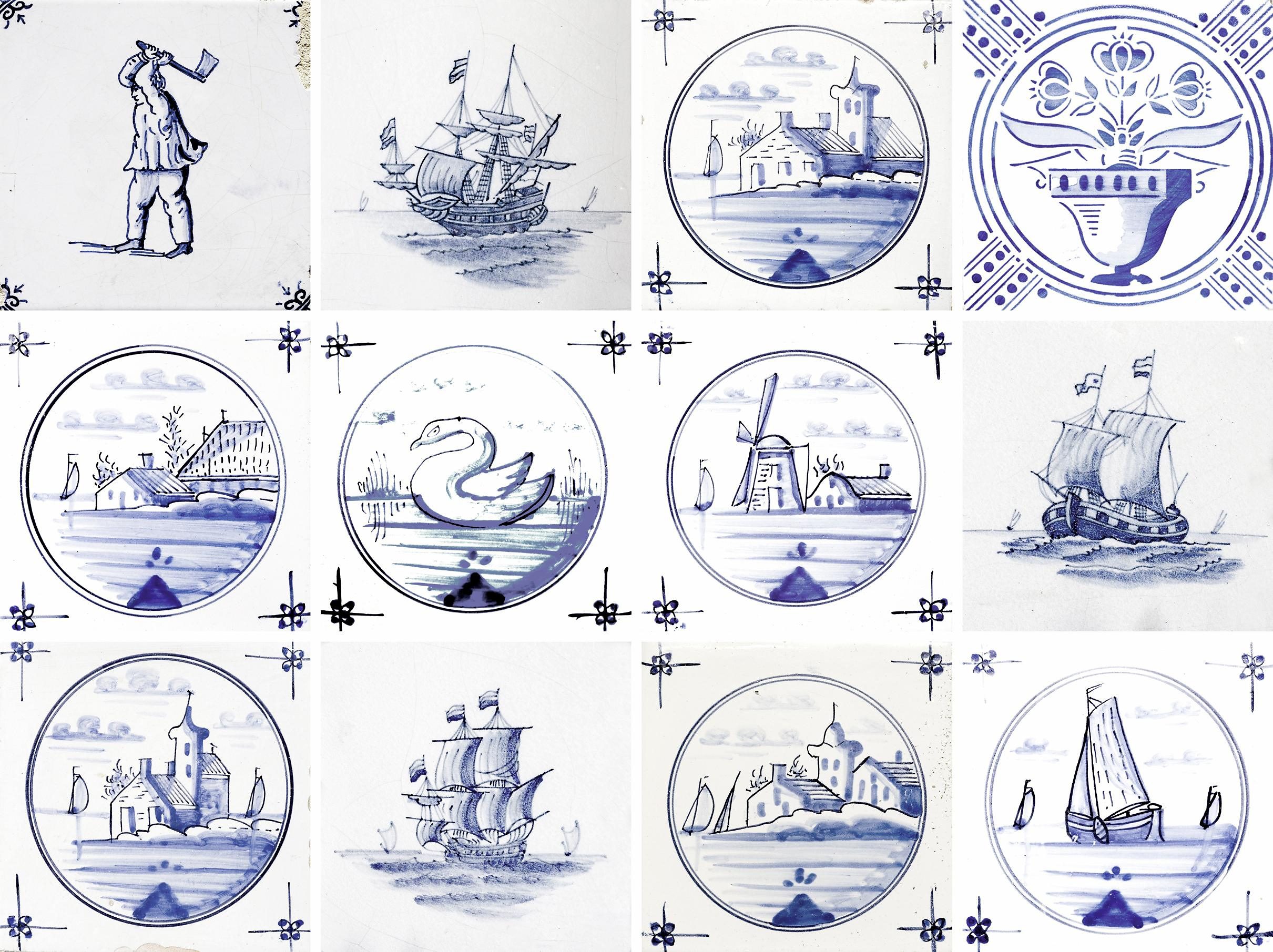 OTTO home Fliesenaufkleber "Maritim" Stickerfliesen, selbstklebend, Sticker, 12er Set