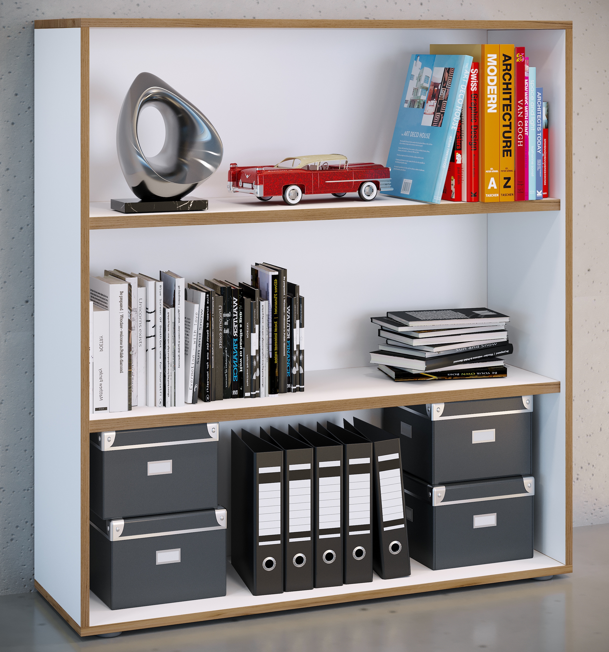 VCM Bücherregal »Holz Büro Regal Bücher Ordner Aktenregal Salia 3f«