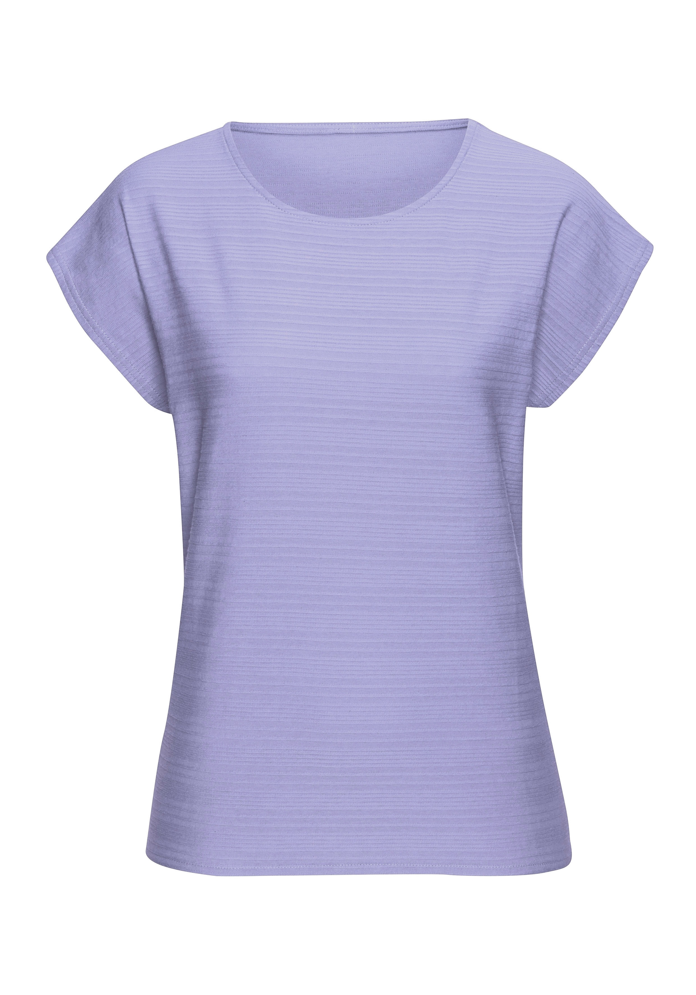 Vivance T-Shirt »mit modischer Streifenstruktur«, (Packung), aus weicher Baumwoll-Qualität