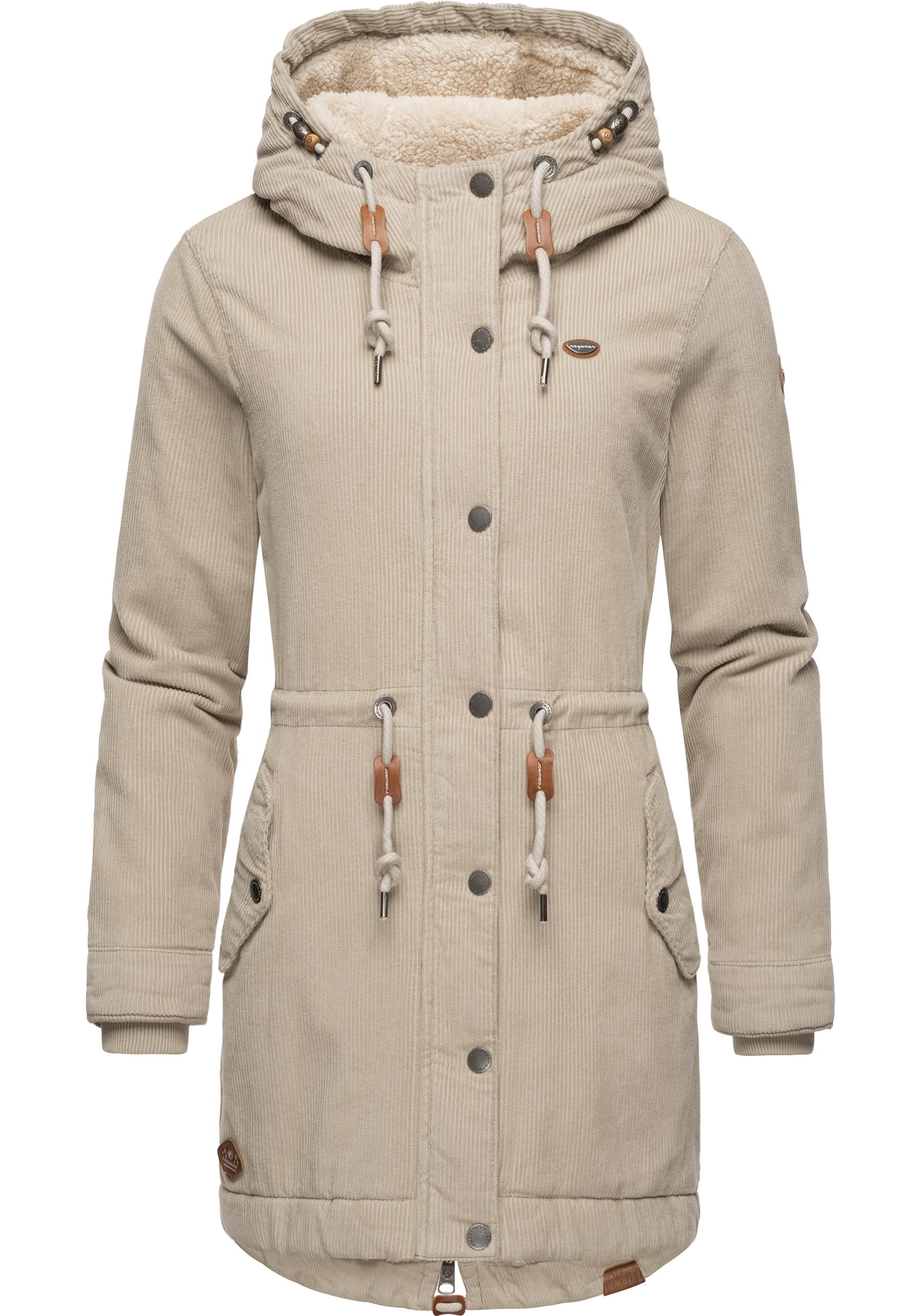 Ragwear Winterjacke "Canny Corduroy", mit Kapuze, stylischer Damen Cordmant günstig online kaufen