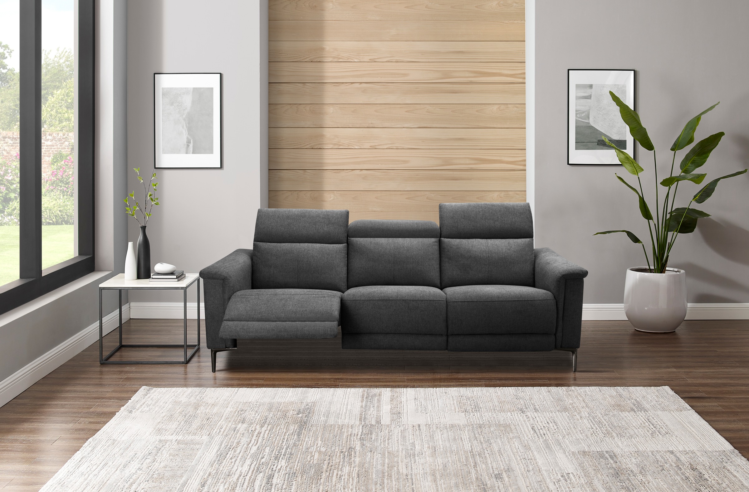 Home affaire 3-Sitzer "Lund, mit manueller und elektrischer Relaxfunktion" günstig online kaufen