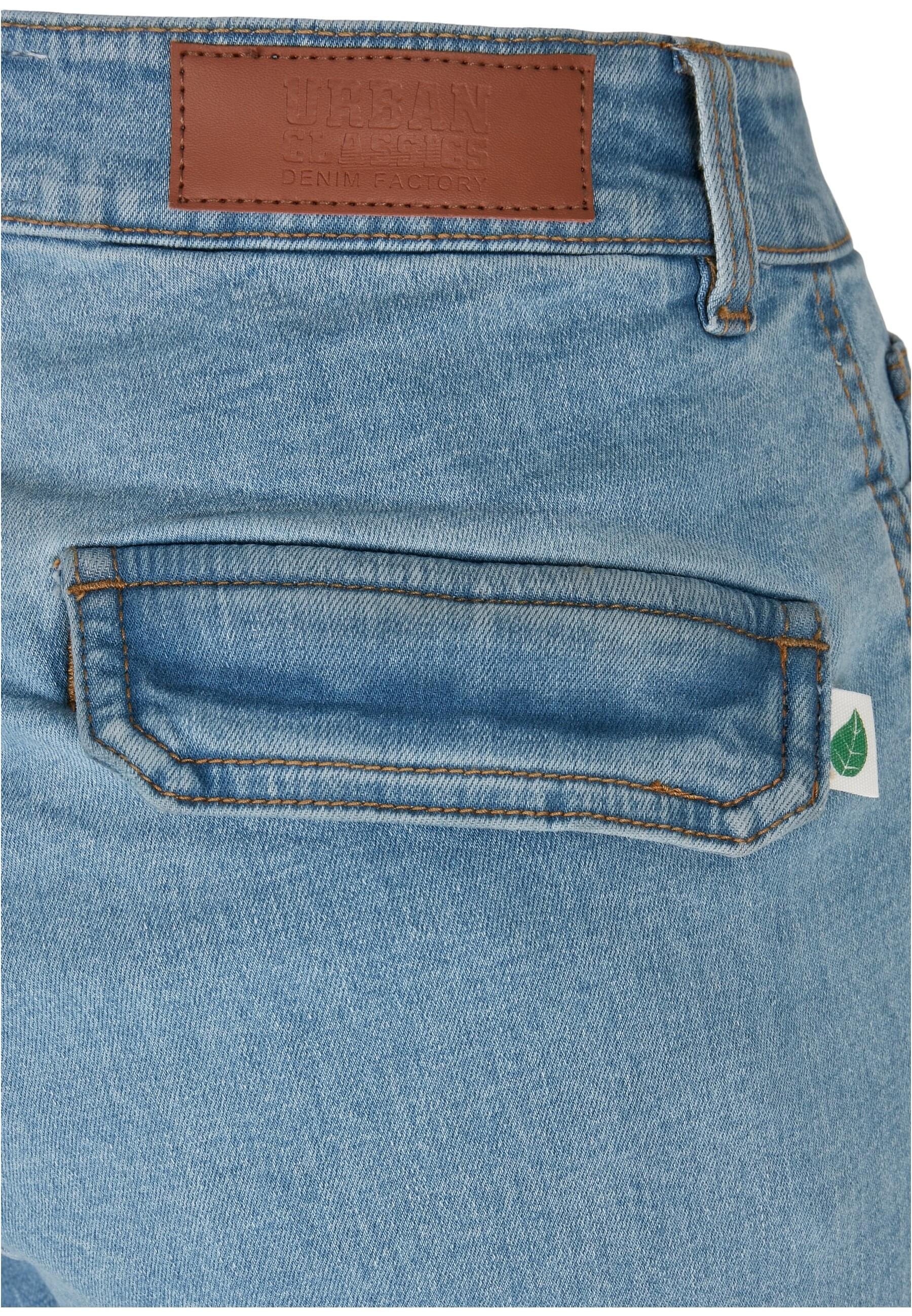 URBAN CLASSICS Stoffhose »Urban Classics Damen Ladies Organic Stretch Denim Cargo Pants«, (1 tlg.)