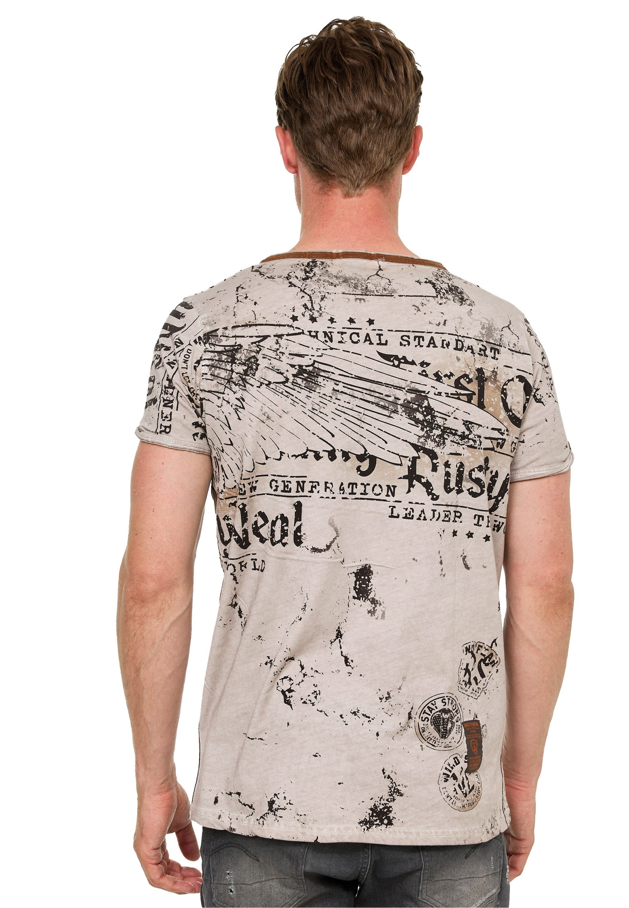 Rusty Neal T-Shirt, mit Allover-Druck
