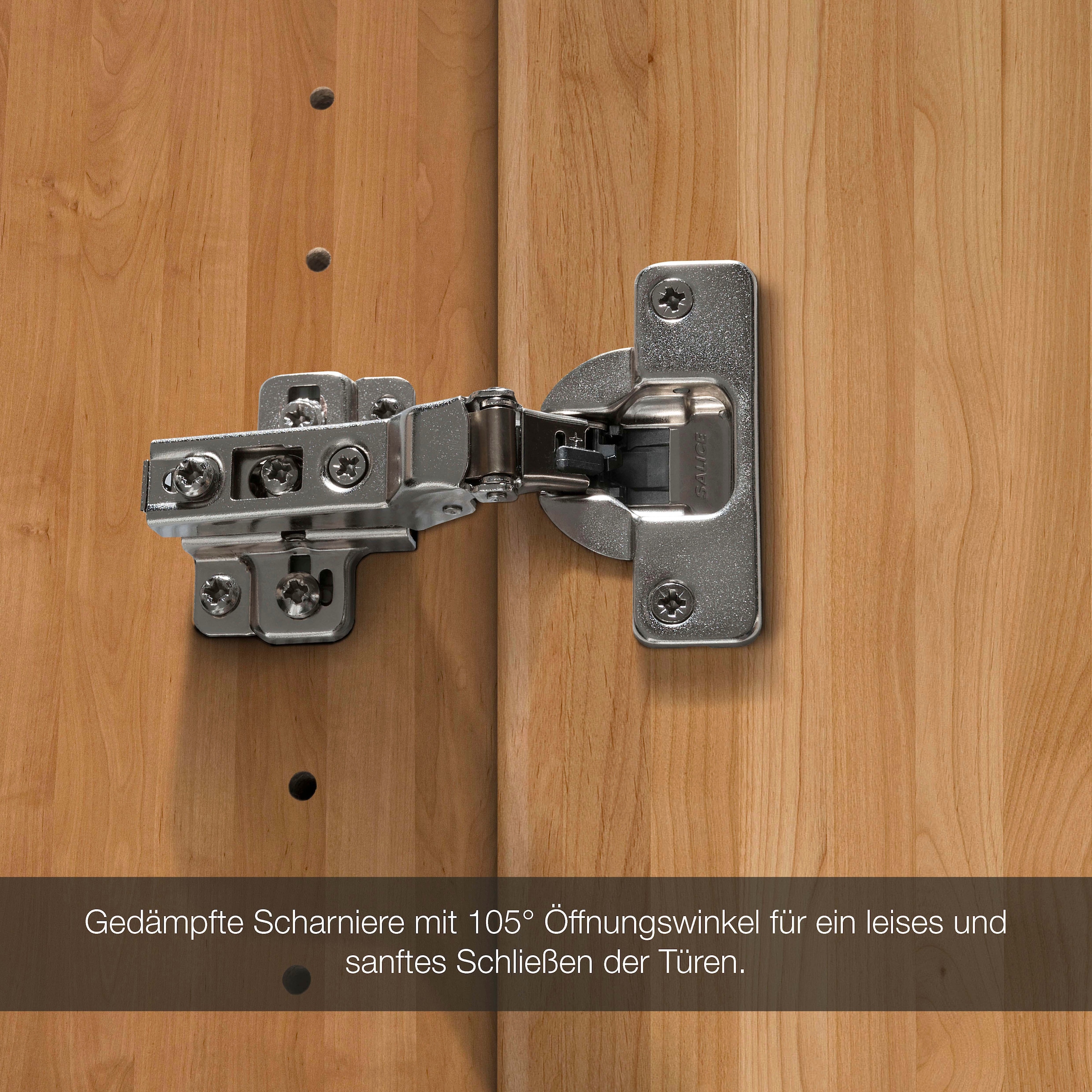 WIEMANN Kleiderschrank »Lausanne, Drehtürenschrank, Schrank, Wäscheschrank, Erle teilmassiv« 300 cm Breite mit 5 oder 6 Türen wählbar,  Front aus Massivholz in Erle, langlebige Qualität, inkl. Türendämpfung