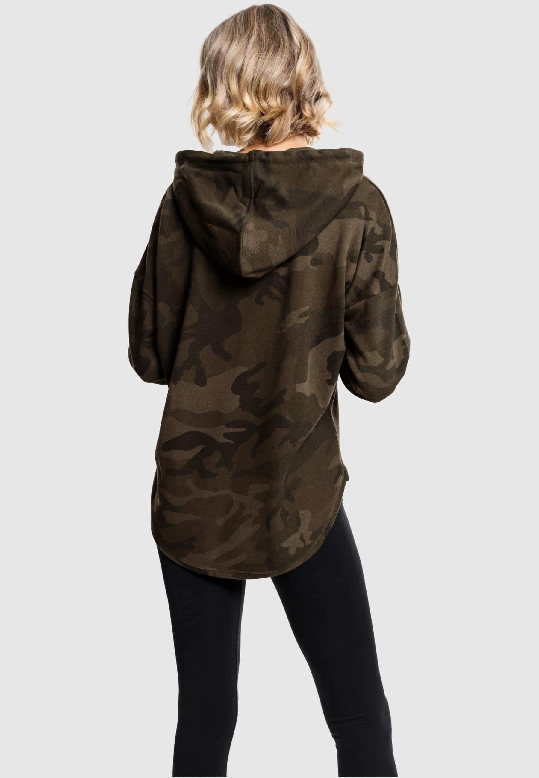 URBAN CLASSICS Rundhalspullover »Urban Classics Damen Ladies Oversized Camo Hoody«, (1 tlg.)