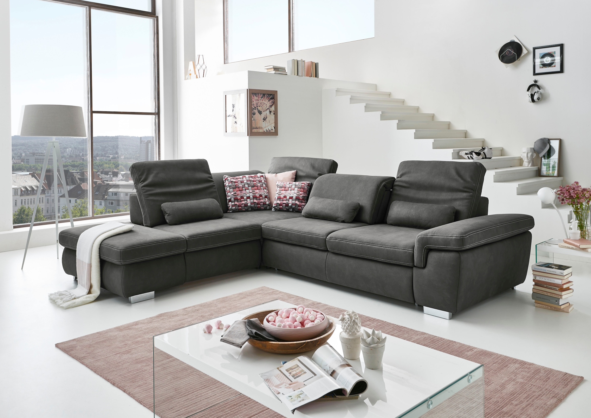 Die PlanBar Ecksofa "MP-IN17041 L-Form", Sitztiefenverstellung, optional mi günstig online kaufen