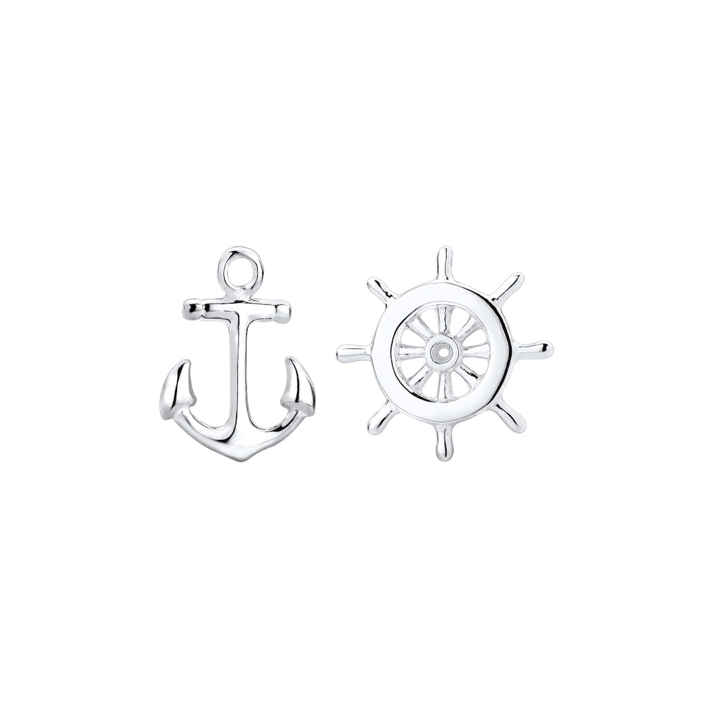 Elli Paar Ohrstecker »Anker Steuerrad Maritim Sailor Filigran 925 Silber«