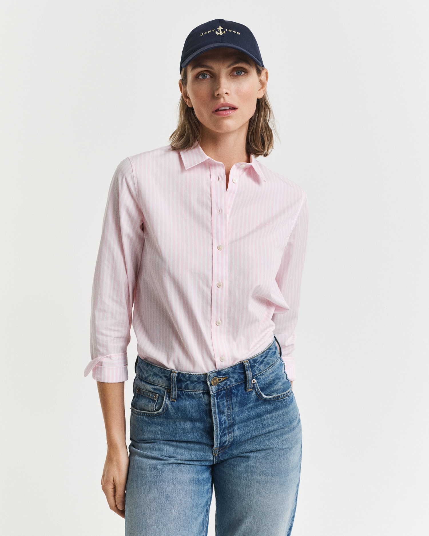 Gant Hemdbluse "REG POPLIN STRIPED SHIRT", mit einer kleinen Logostickerei günstig online kaufen