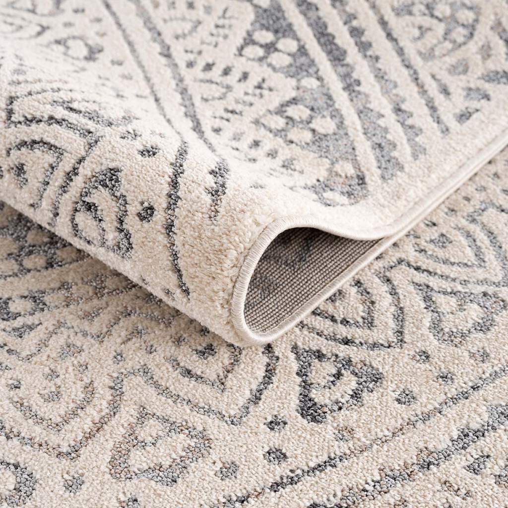 Teppich CARPET CITY "Art 1652", grau, B:200cm H:7mm L:290cm, Polypropylen, Teppiche, Teppich, Kurzflor, Ornamenten-Muster, Boho & Mandala Stil, auch als Läufer 3