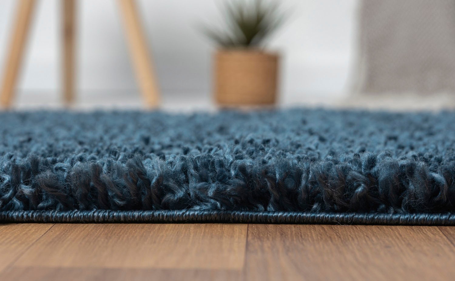 Myflair Möbel & Accessoires Hochflor-Bettumrandung »My Shaggy«, (3 tlg.), Shaggy, Uni-Farben, leicht glänzend, extra flauschig, Läufer-Set