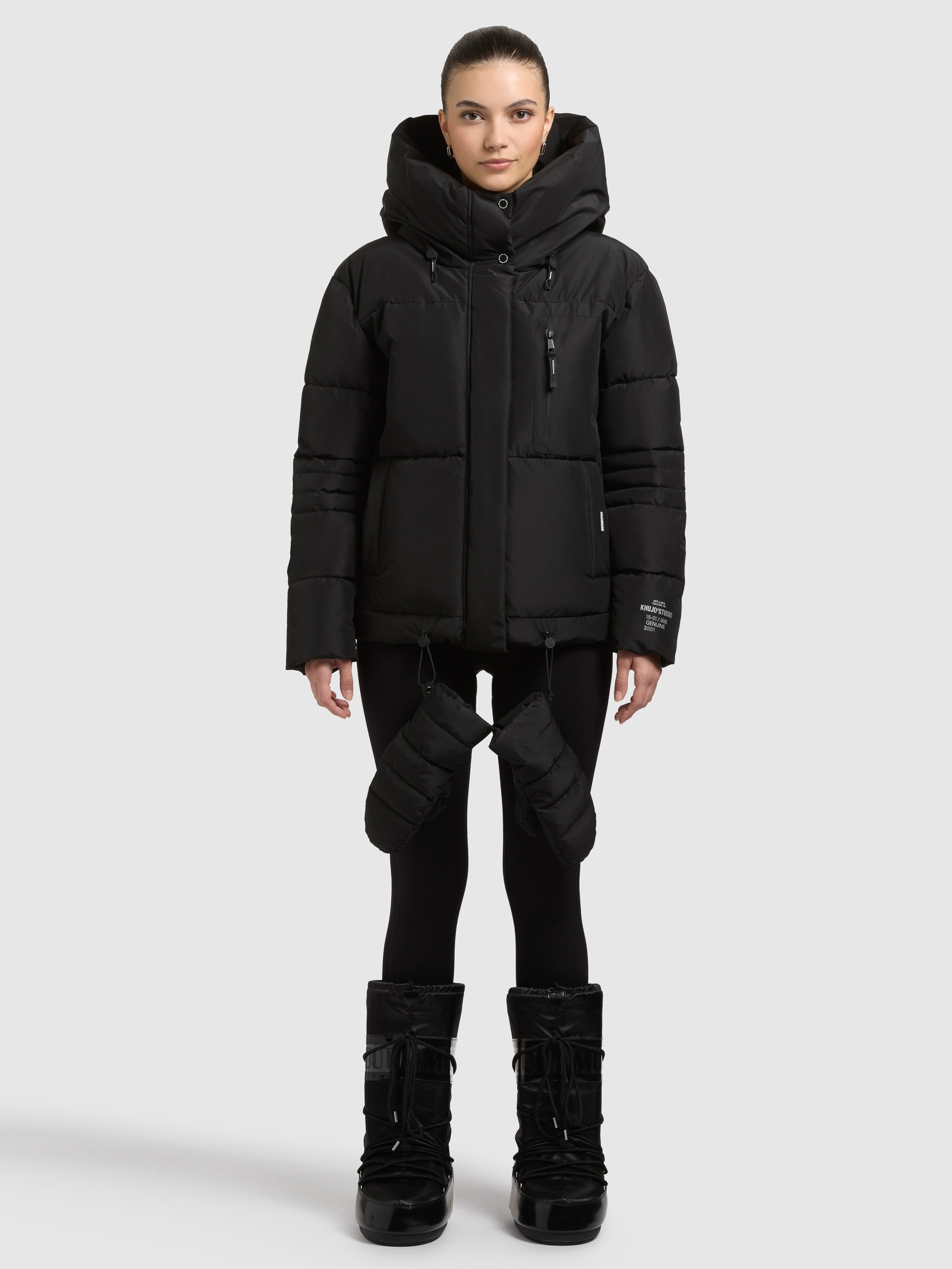 khujo Steppjacke »PEEKE2 WITH GLOVES« mit Kapuze