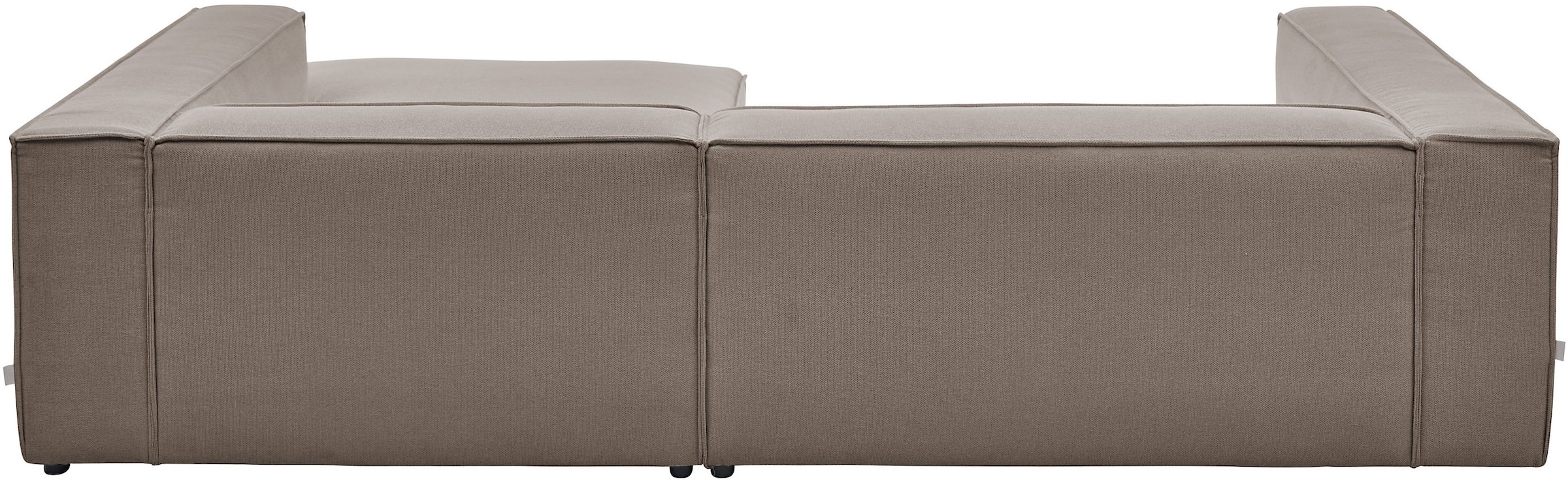 LeGer Home by Lena Gercke Ecksofa »PIARA XXL, Big-Sofa in Cord oder Leinenoptik, L-Form, mit Kedernaht«, wahlweise Ottomane rechts/links, schwarze Füße, extra tiefe Sitzfläche