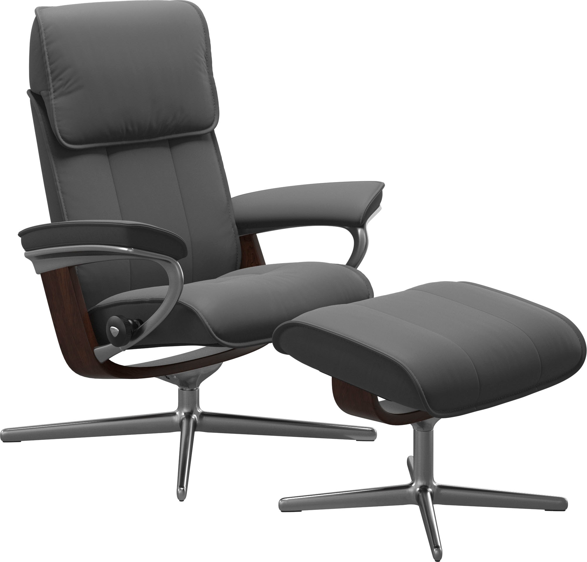 Stressless Fußhocker "Admiral", mit Cross Base, Größe M & L, Holzakzent Bra günstig online kaufen