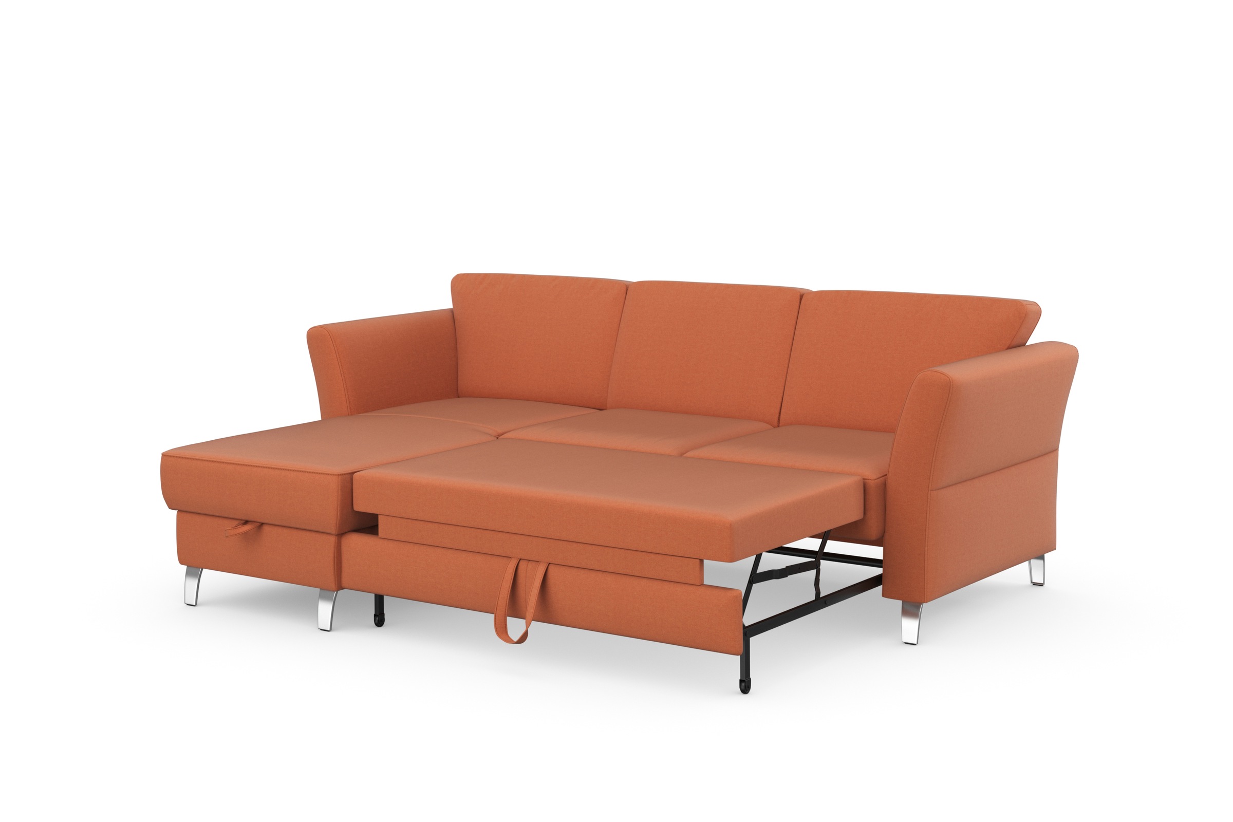 sit&more Ecksofa »Visby L-Form«, wahlweise mit Bettfunktion und Bettkasten, frei im Raum stellbar