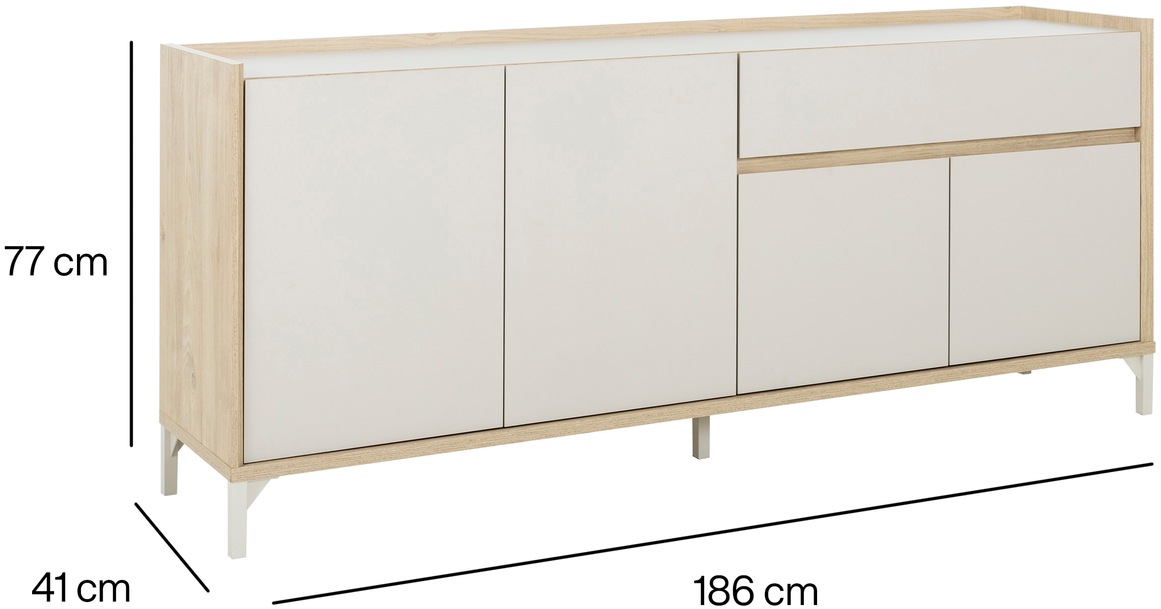 Gami Sideboard »Lenk«, Elegantes und praktisches Aufbewahrungsbuffet