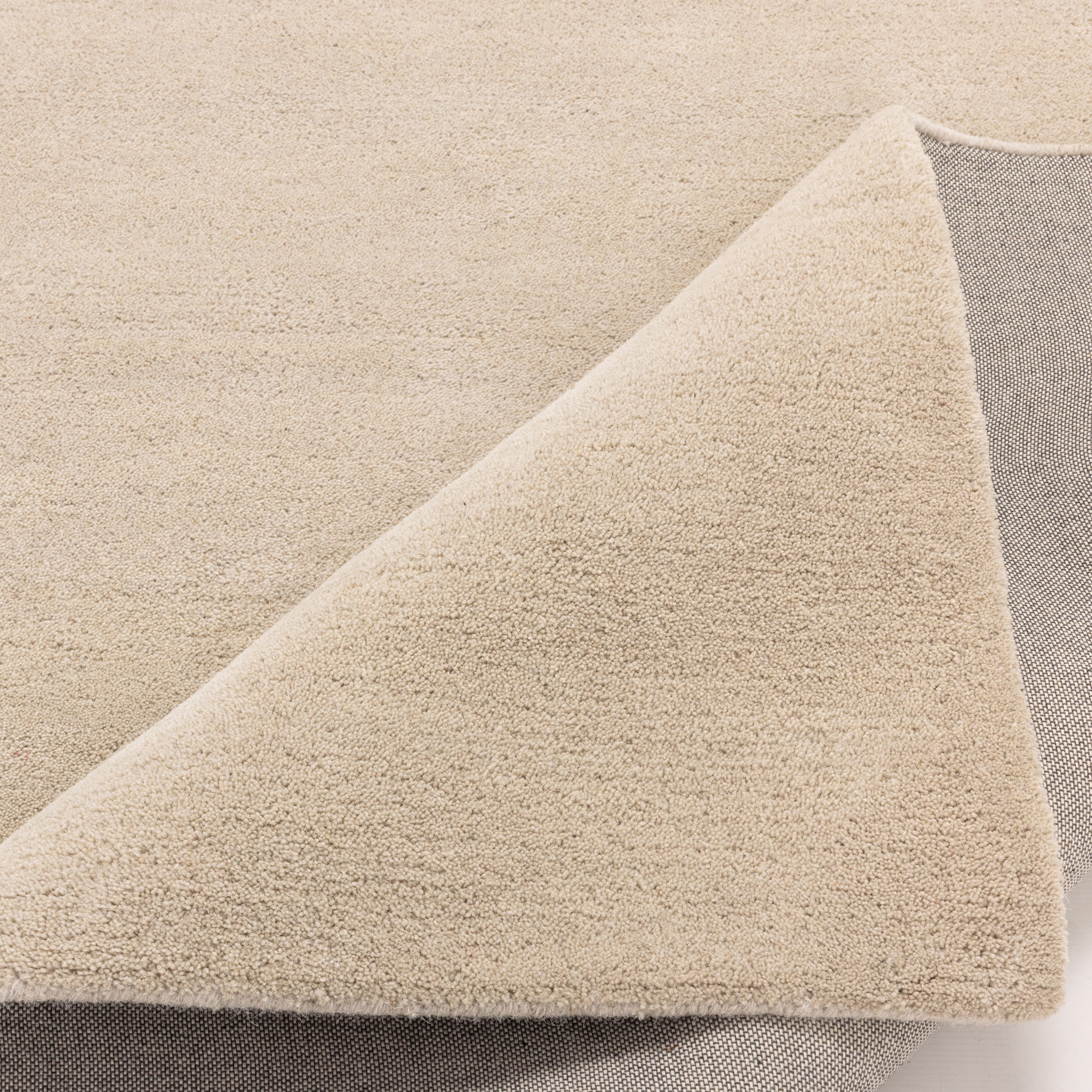 OTTO home Wollteppich »Gabbo Natur, Handgefertigt, Teppich, reine Wolle, meliert« rechteckig 14 mm Höhe reine Wolle, Uni, Wohnzimmer, Schlafzimmer, Esszimmer