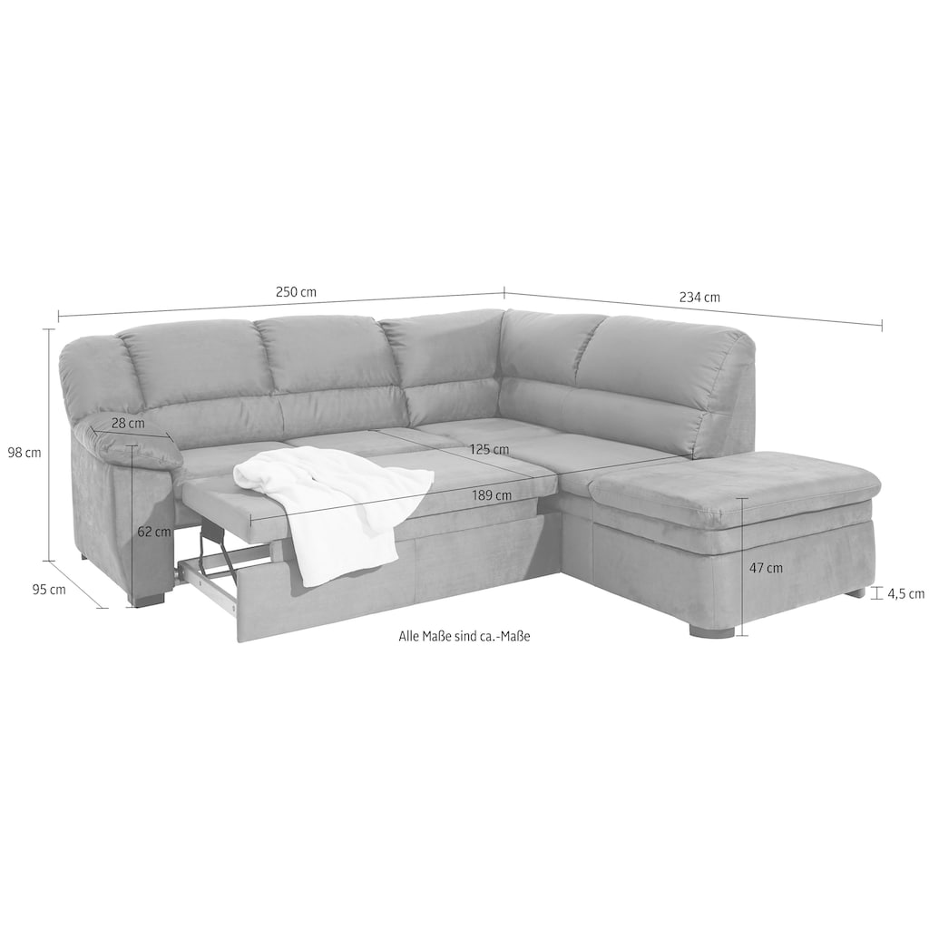 COTTA Ecksofa »Casino L-Form«