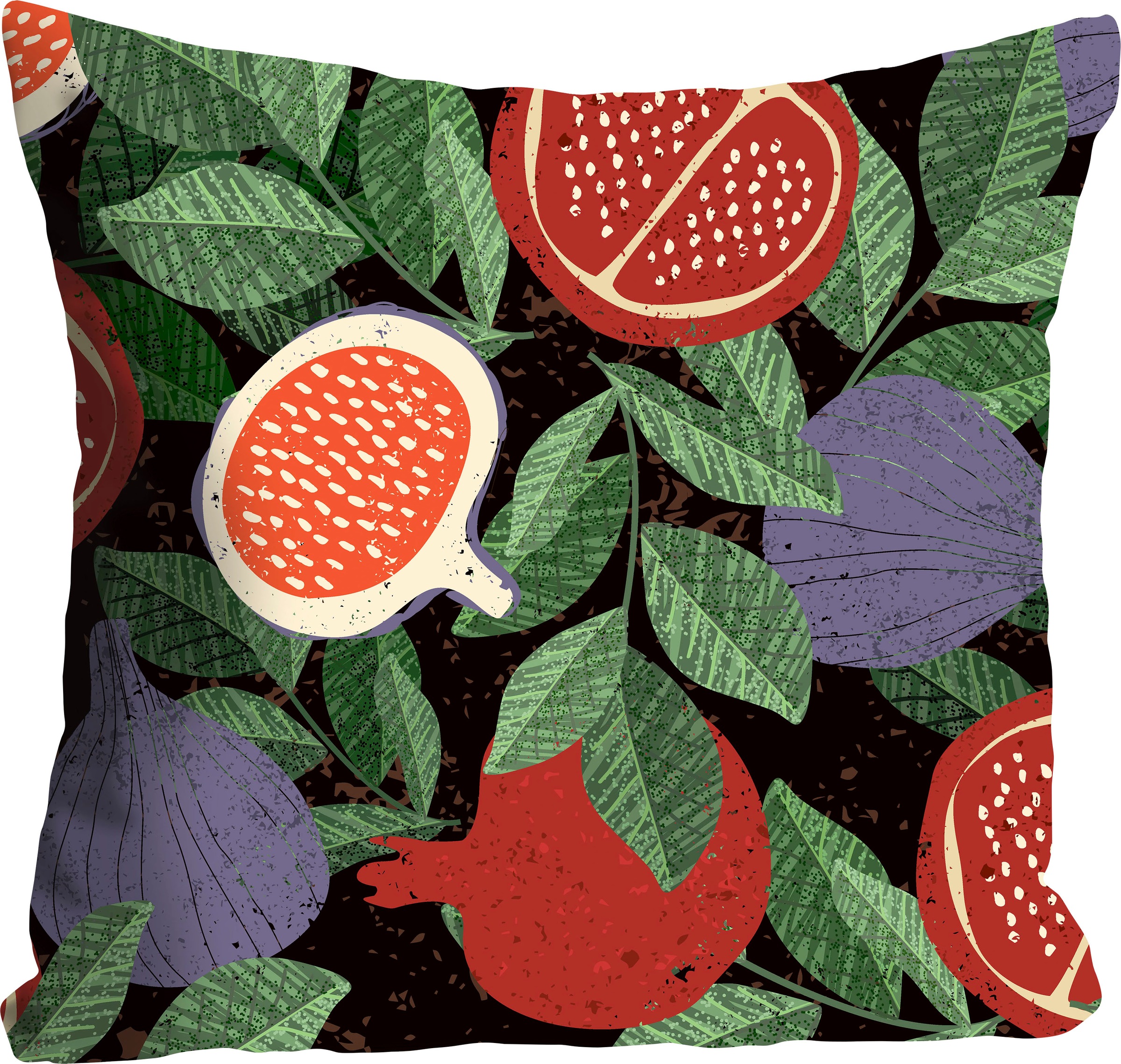 queence Dekokissen »Gabriela« mit Blättern und Granatäpfeln