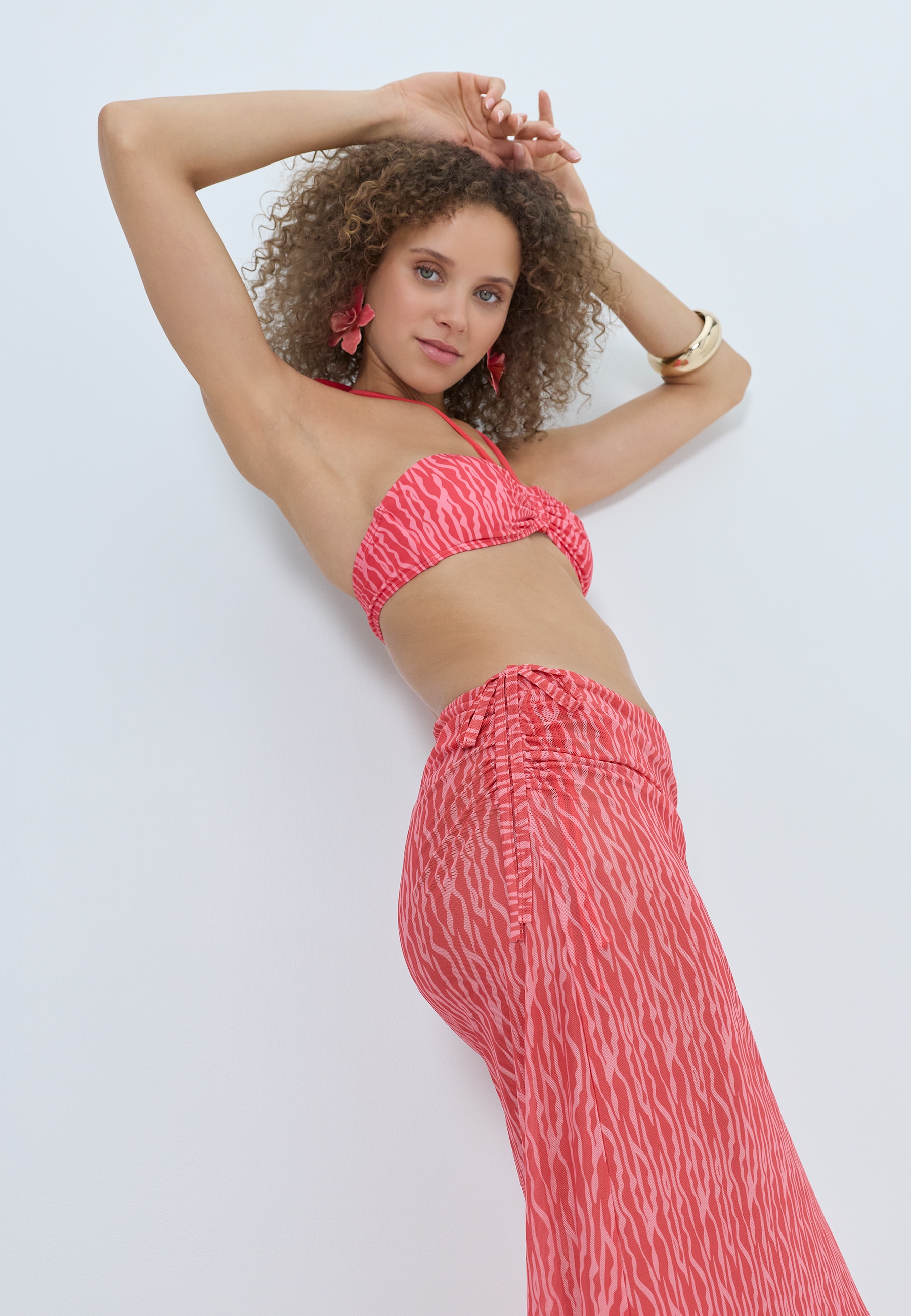 LSCN by LASCANA Meshrock mit grafischem Druck, Strandrock, Cover-up