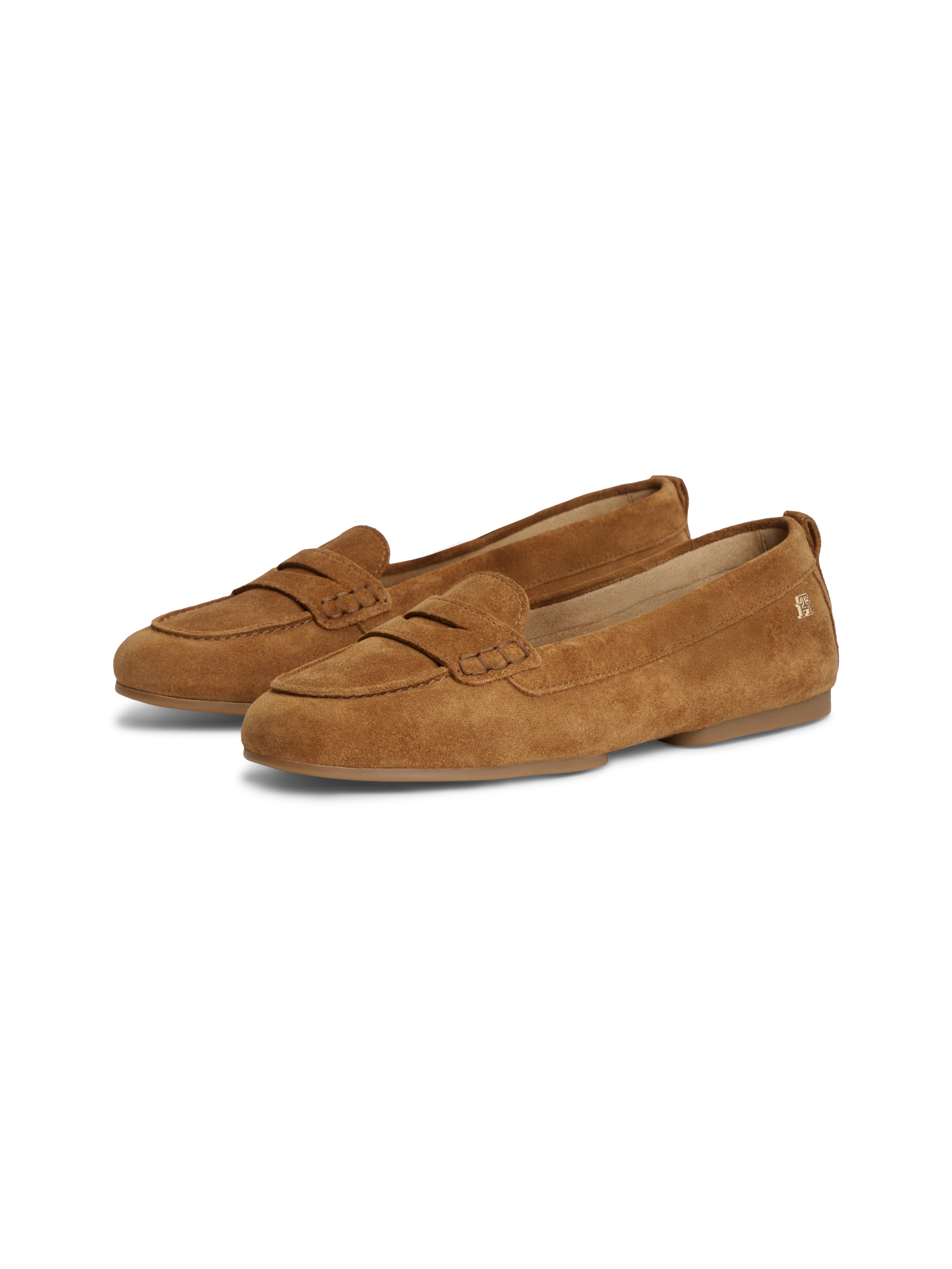 Tommy Hilfiger Loafer "TH FLEX SUEDE LOAFER BALLERINA" Schlupfschuh, Slipper, Pennyloafer im Mokassin-Stil