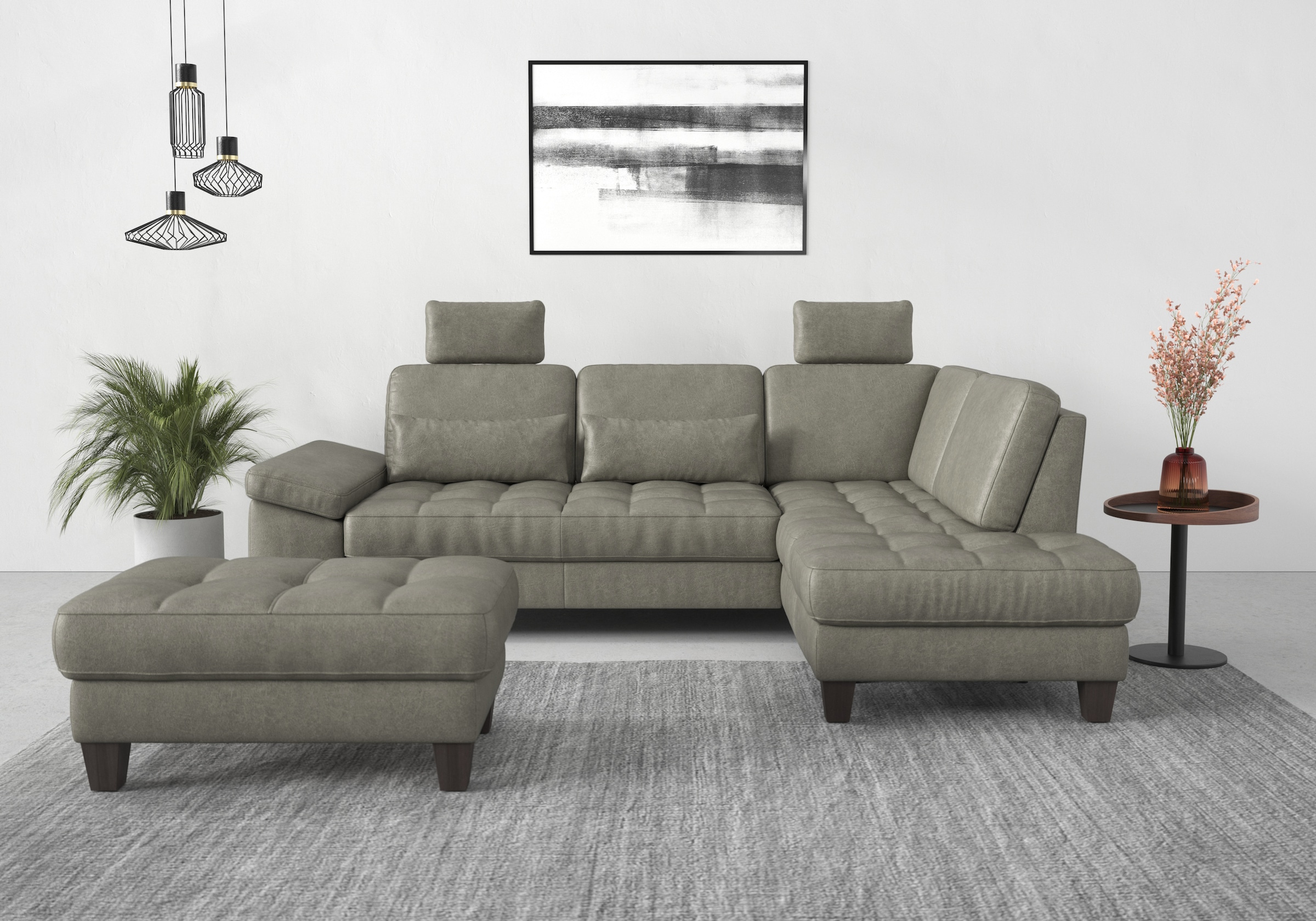 sit&more Ecksofa »Westham L-Form«, mit Ottomane, mit oder ohne Bettfunktion, Bettkasten, Verstellung