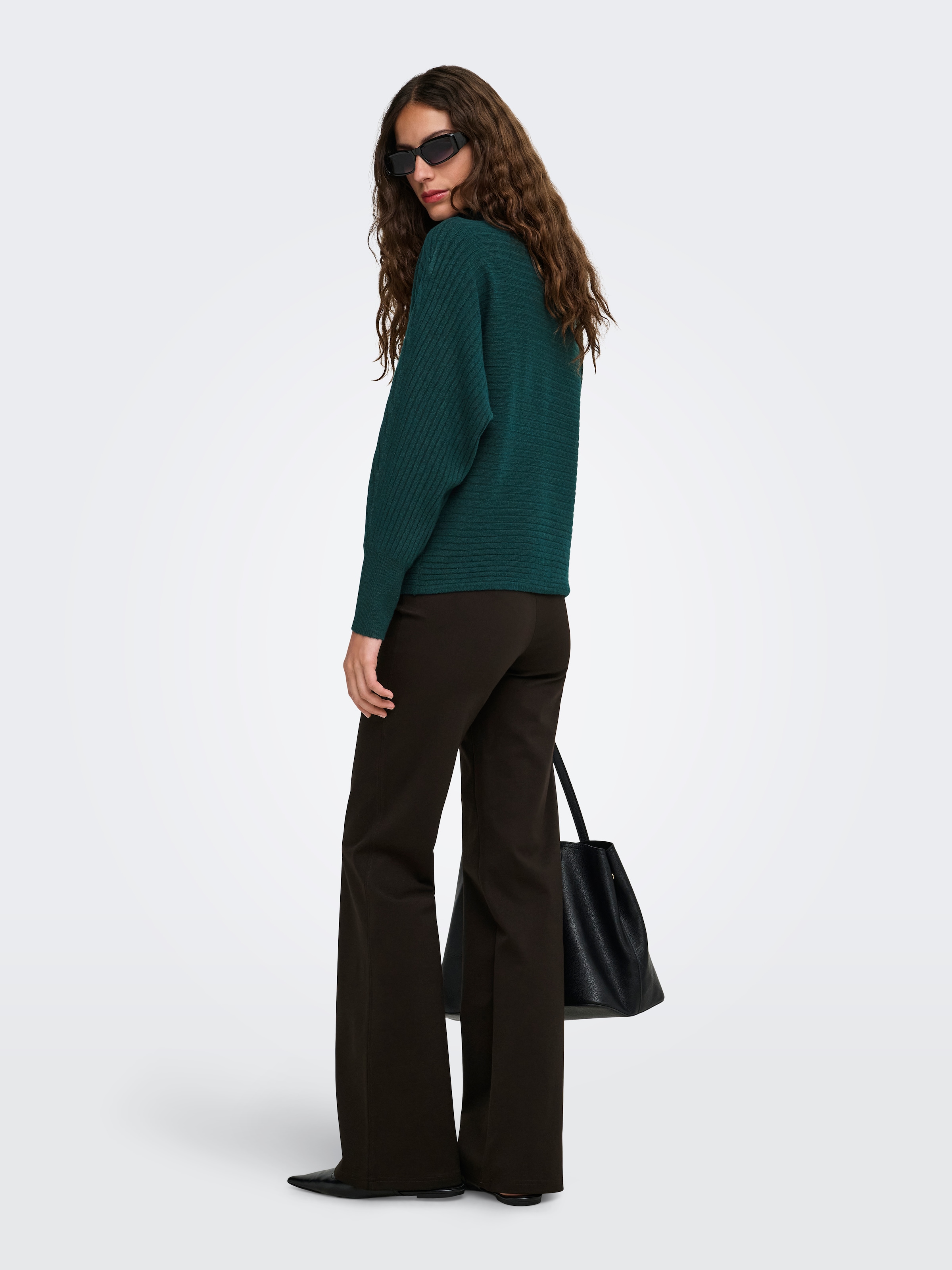 ONLY Rollkragenpullover »ONLWINNIE LS ROLLNECK CS KNT« Materialmix, Stretch, regular fit