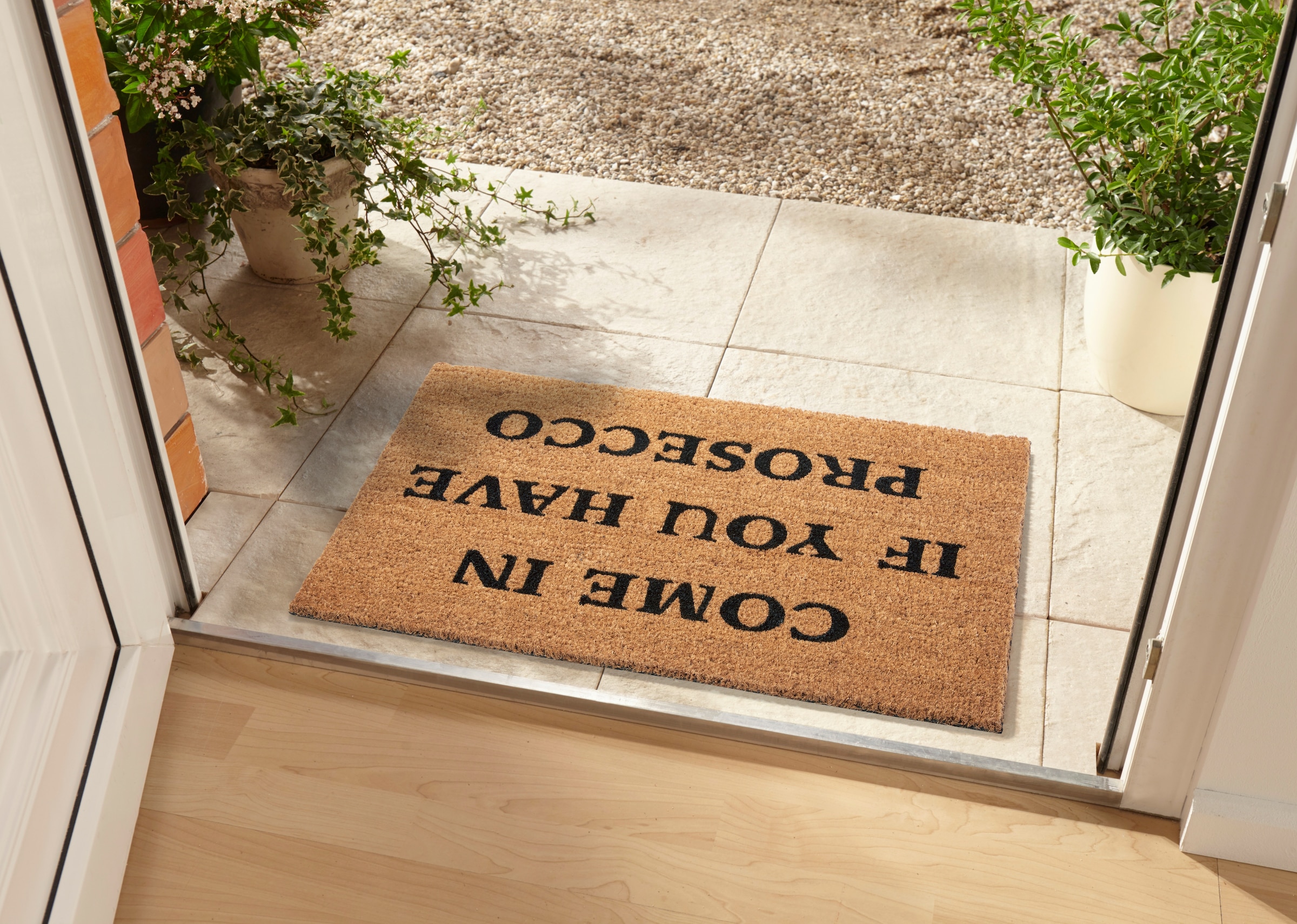 HANSE Home Fußmatte »Mix Mats Kokos Prosecco, Türmatte«, rechteckig, 15 mm Höhe, Kokos, Schmutzfangmatte, Outdoor, Rutschfest, Innen, Kokosmatte, Flur