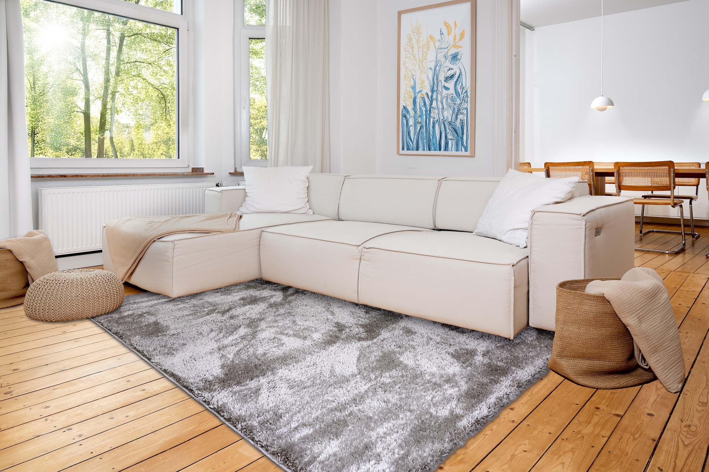 ASTRA Hochflor-Teppich »Paulie 250«, rechteckig, 25 mm Höhe, weicher Langflor, Shaggy, Wohnzimmer, Schlafzimmer
