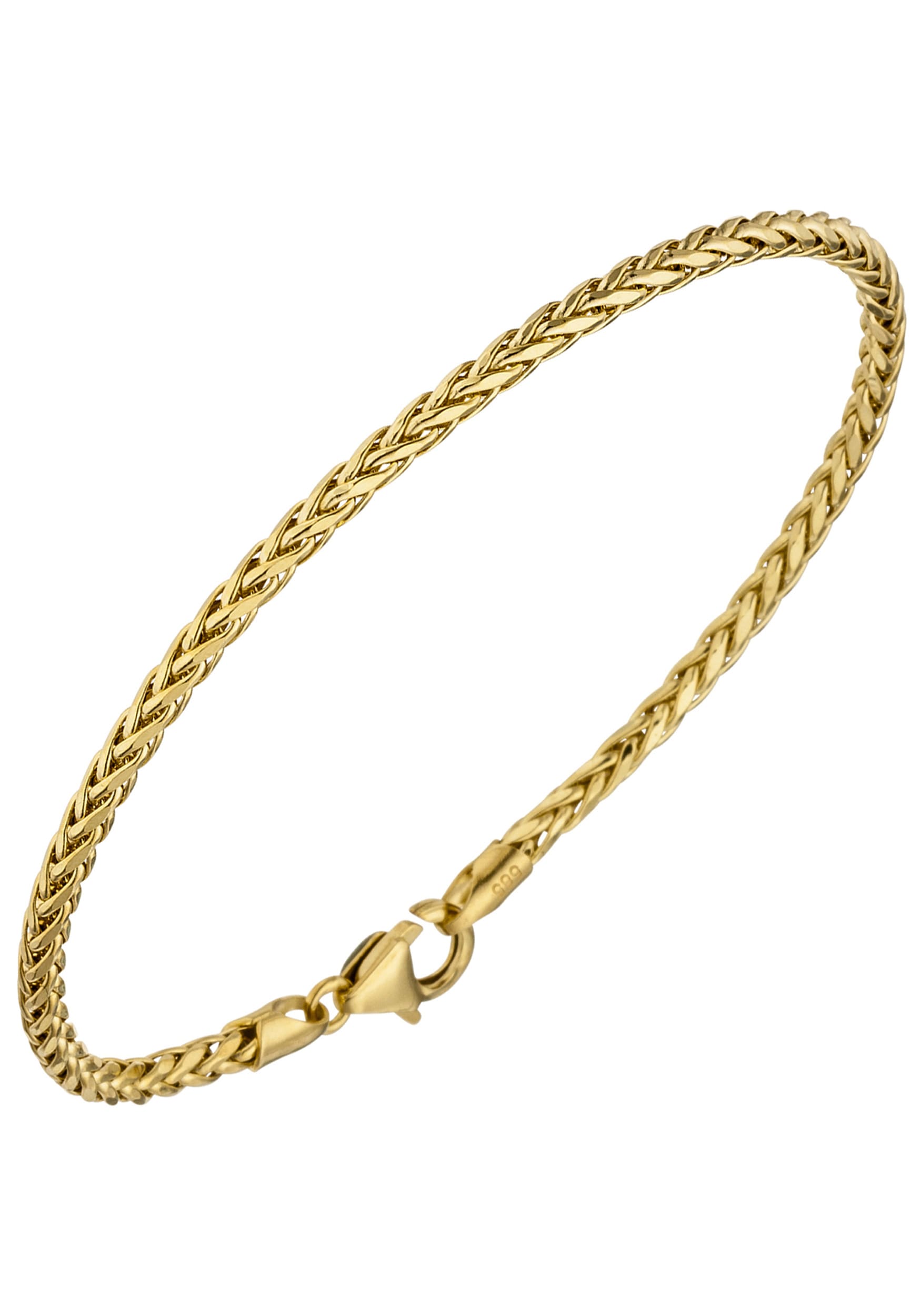 Goldarmband, Zopfarmband 585 Gold 19 cm