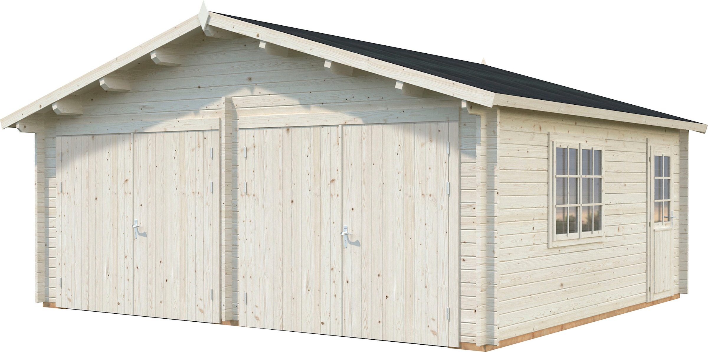 BxTxH: Garage BAUR »Roger«, naturbelassen Holztor, cm, mit Raten 629x565x310 auf Palmako |