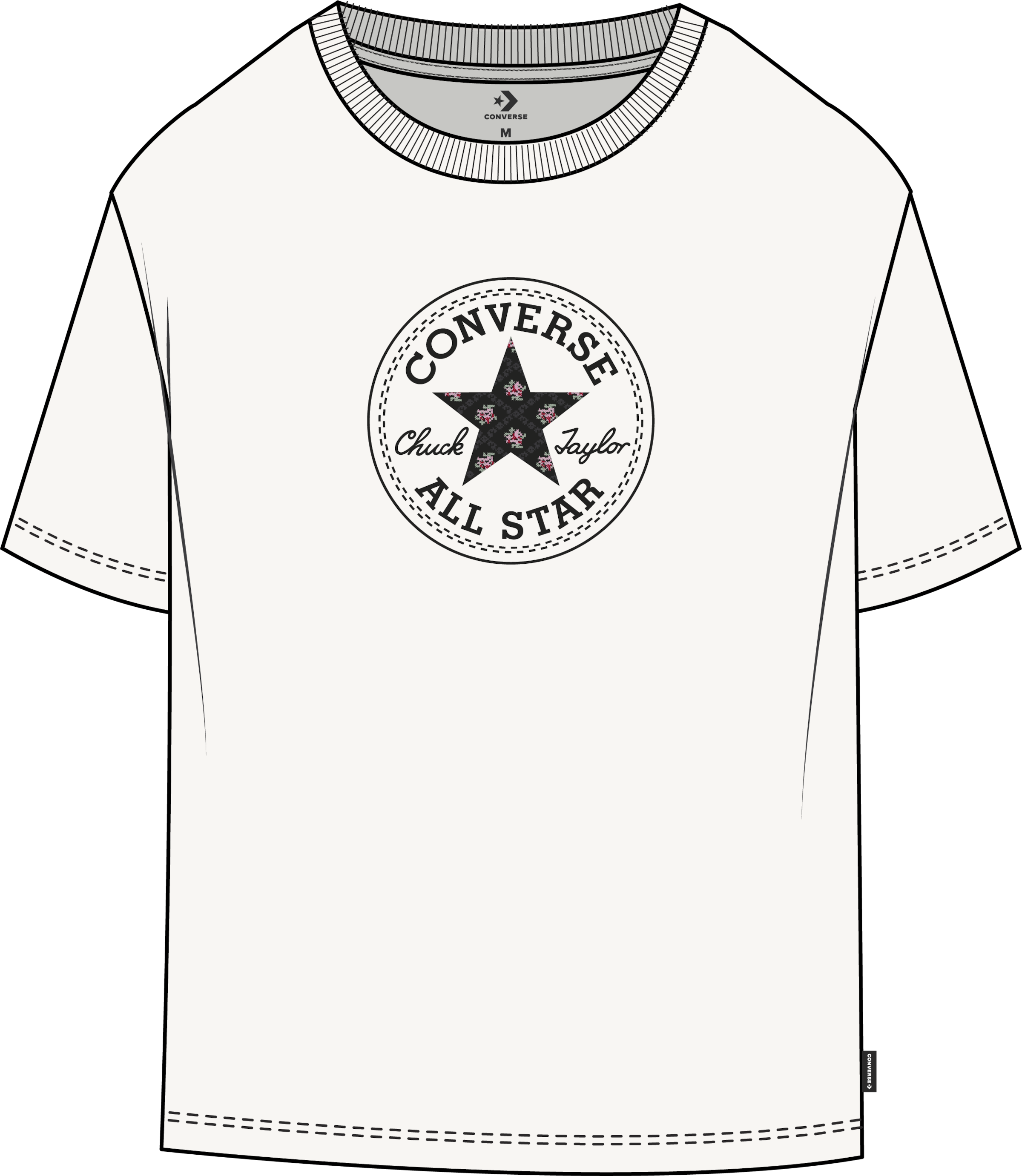 Converse T-Shirt »WOMEN'S CONVERSE CRAFTED CHUCK TAYLOR T-SHIRT«, (1 tlg.)