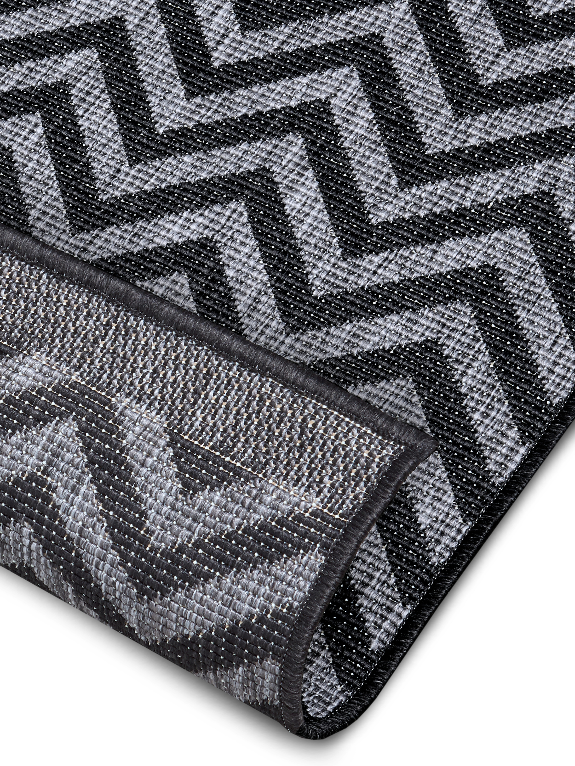 NORTHRUGS Teppich »Palma Wendeteppich«, rechteckig, 5 mm Höhe, In-& Outdoor, Wetterfest, Balkon, Läufer, Wohnzimmer, Wasserfest