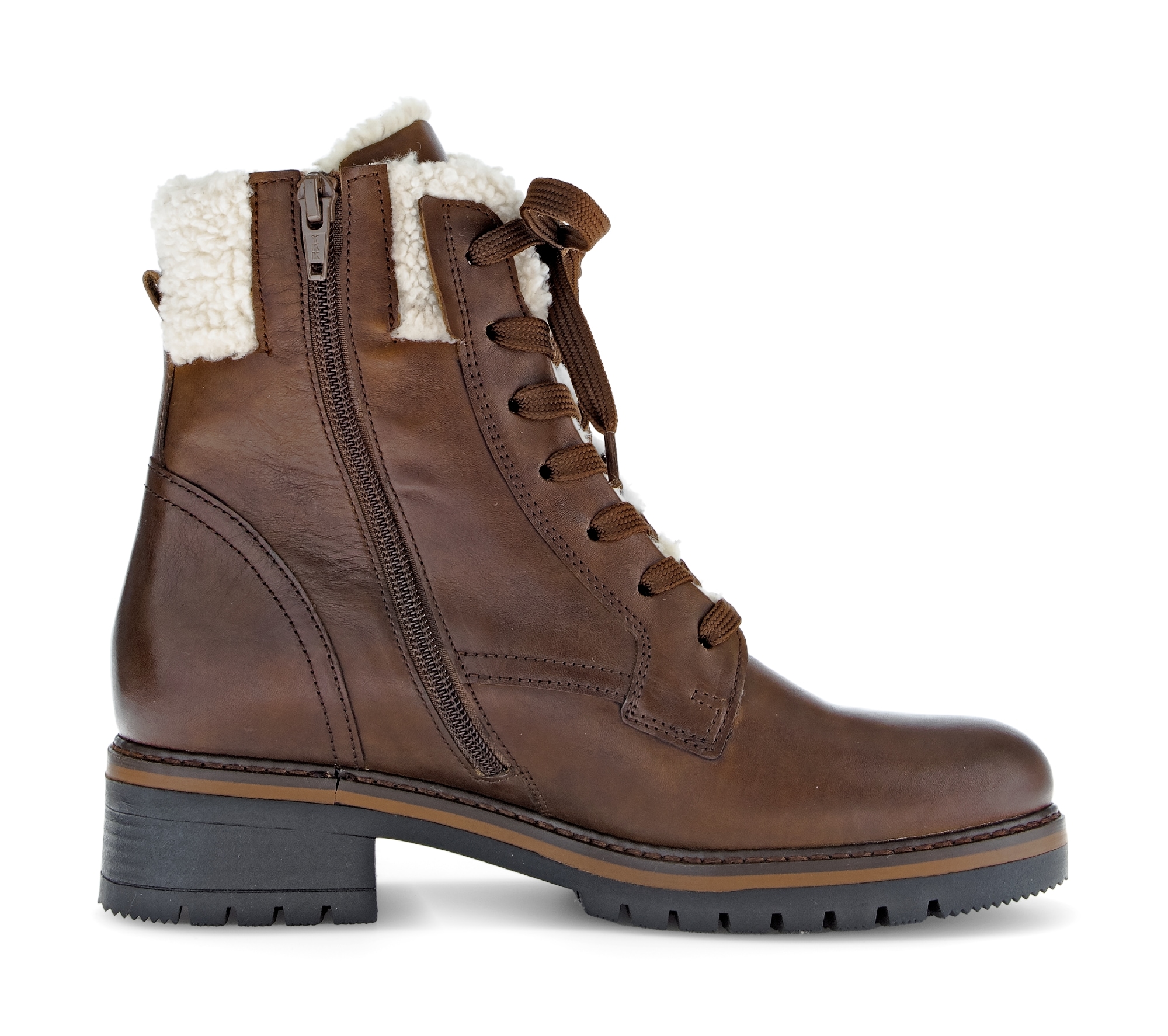 Gabor Winterstiefelette »GENUA«, Blockabsatz, Winterboots mit Teddyplüsch-Kragen, Weite G (= weit)