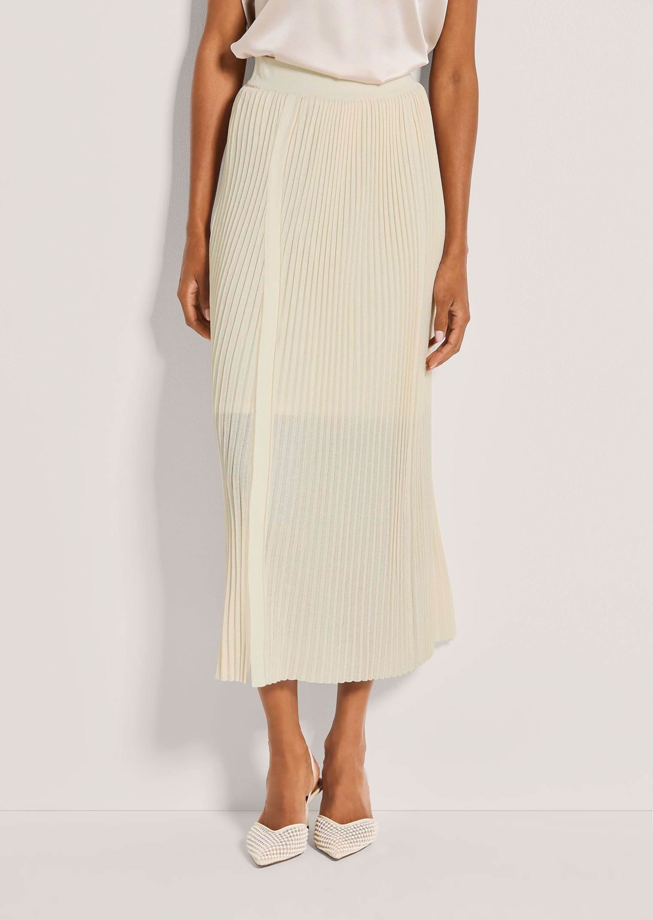 MADELEINE Strickkleid »Plissee-Rock Midi-Strickrock mit elastischem Bund, Plissee«