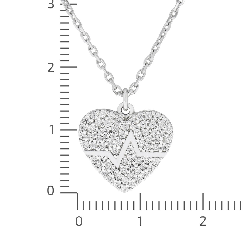 Zeeme Kette mit Anhänger »925 Sterling Silber rhodiniert Kristalle«