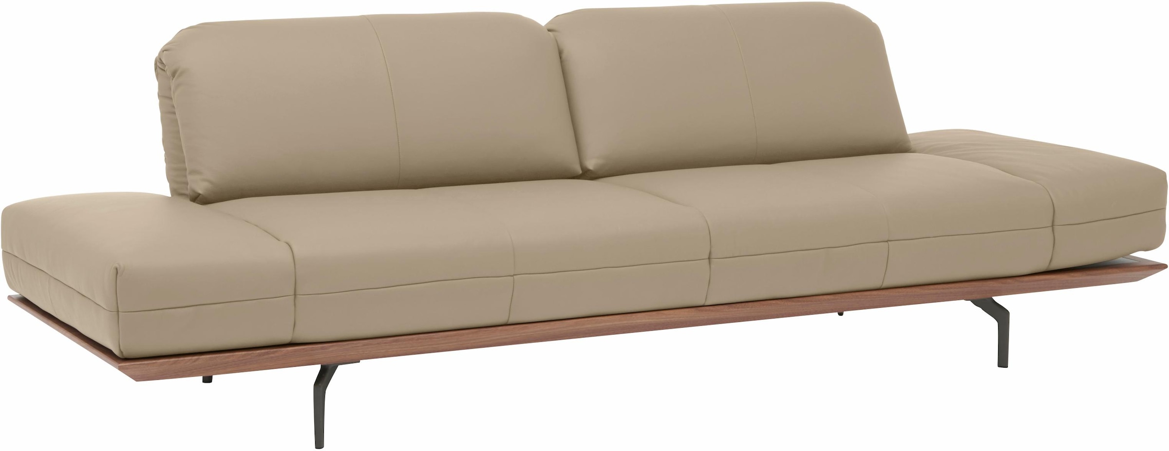 hülsta sofa 3-Sitzer »hs.420«, in 2 Qualitäten, Holzrahmen in Eiche Natur oder Nußbaum, Breite 232 cm