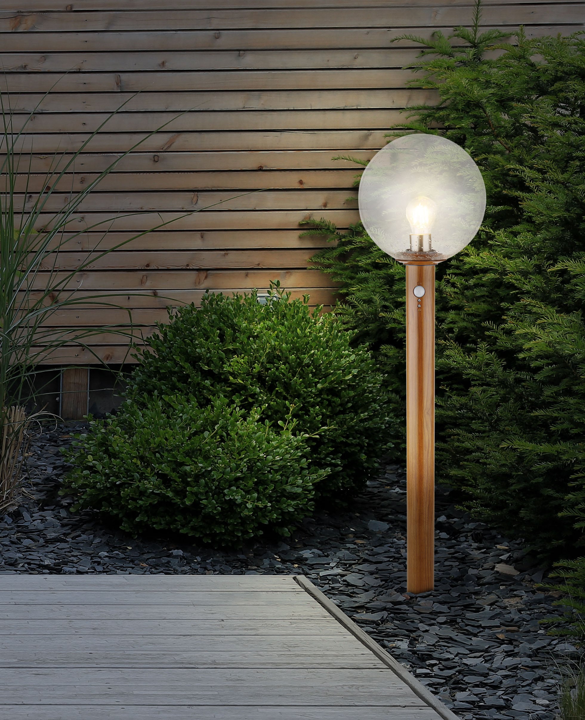 GLOBO LIGHTING Außen-Stehlampe »OSSY« E27 1 Stk. Außenleuchte mit Sensor für Garten & Weg