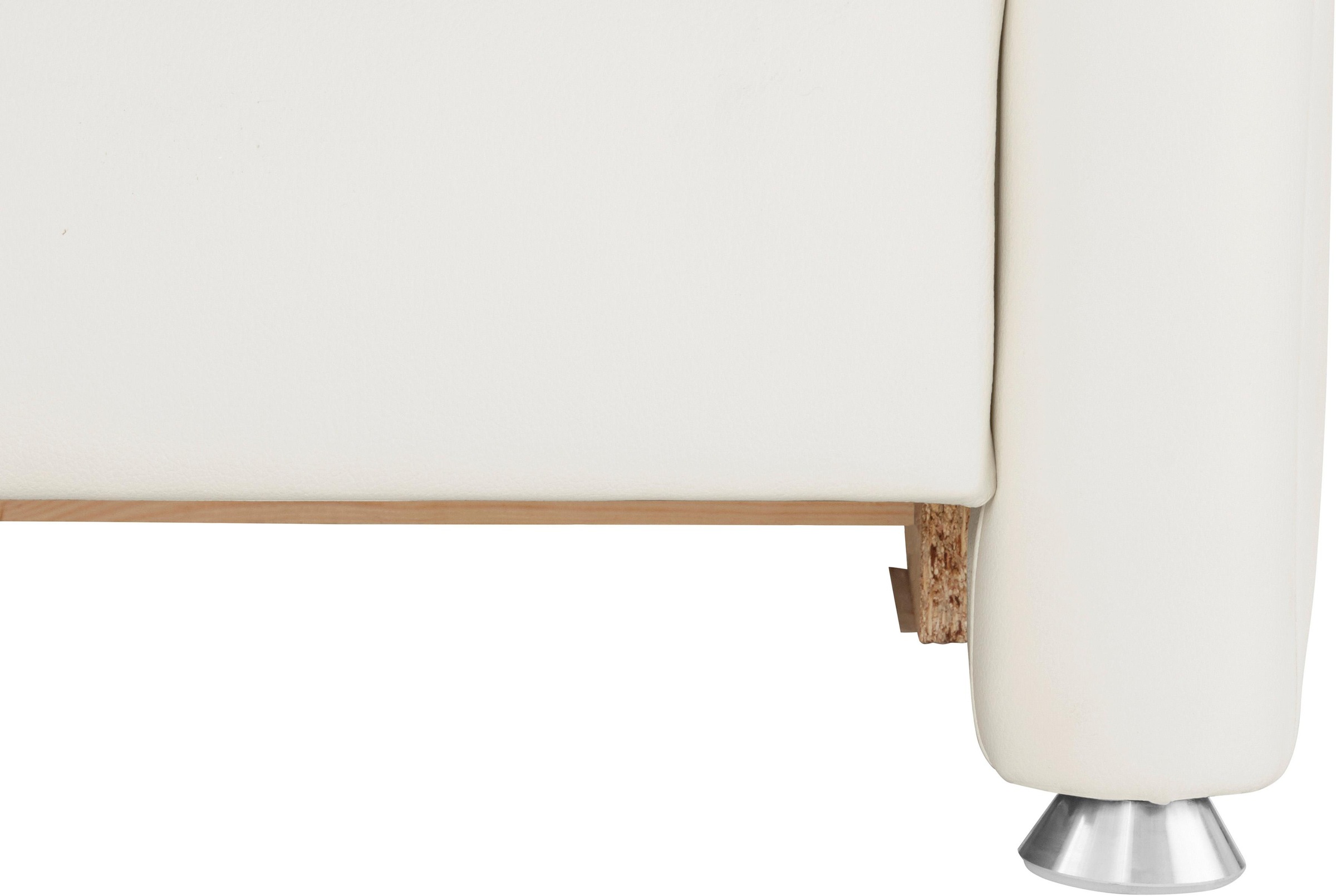 Places of Style Ecksofa »Sardinien L-Form«, mit Kopfteilverstellung, wahlweise mit Bettfunktion