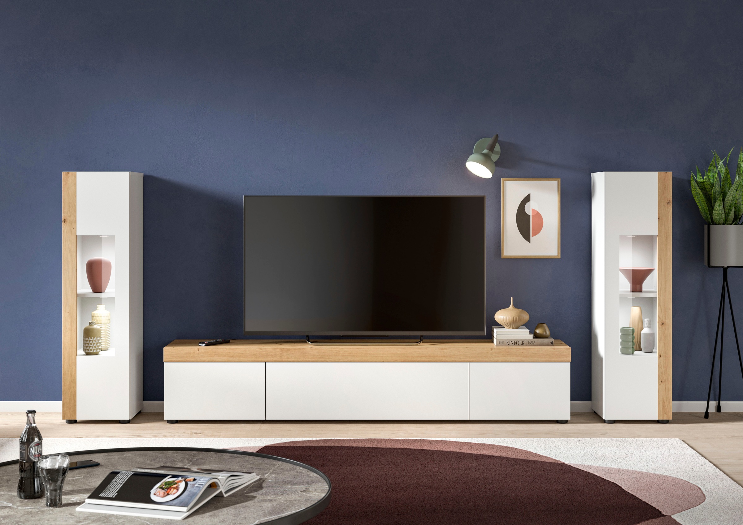 INOSIGN Wohnwand "Svala, Breite 180 cm, Wohnkombination" Set, 3 Stk. tlg. günstig online kaufen