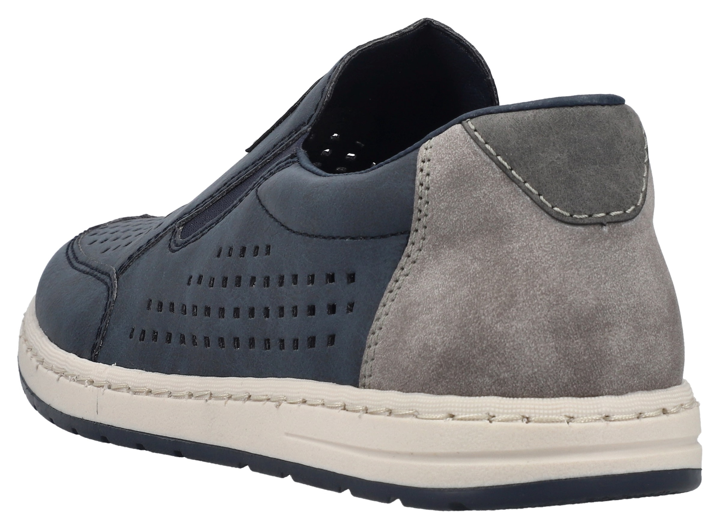 Rieker Slipper, Slip-on Sneaker, Loafer, Komfortschuh mit Gummizug für guten Sitz