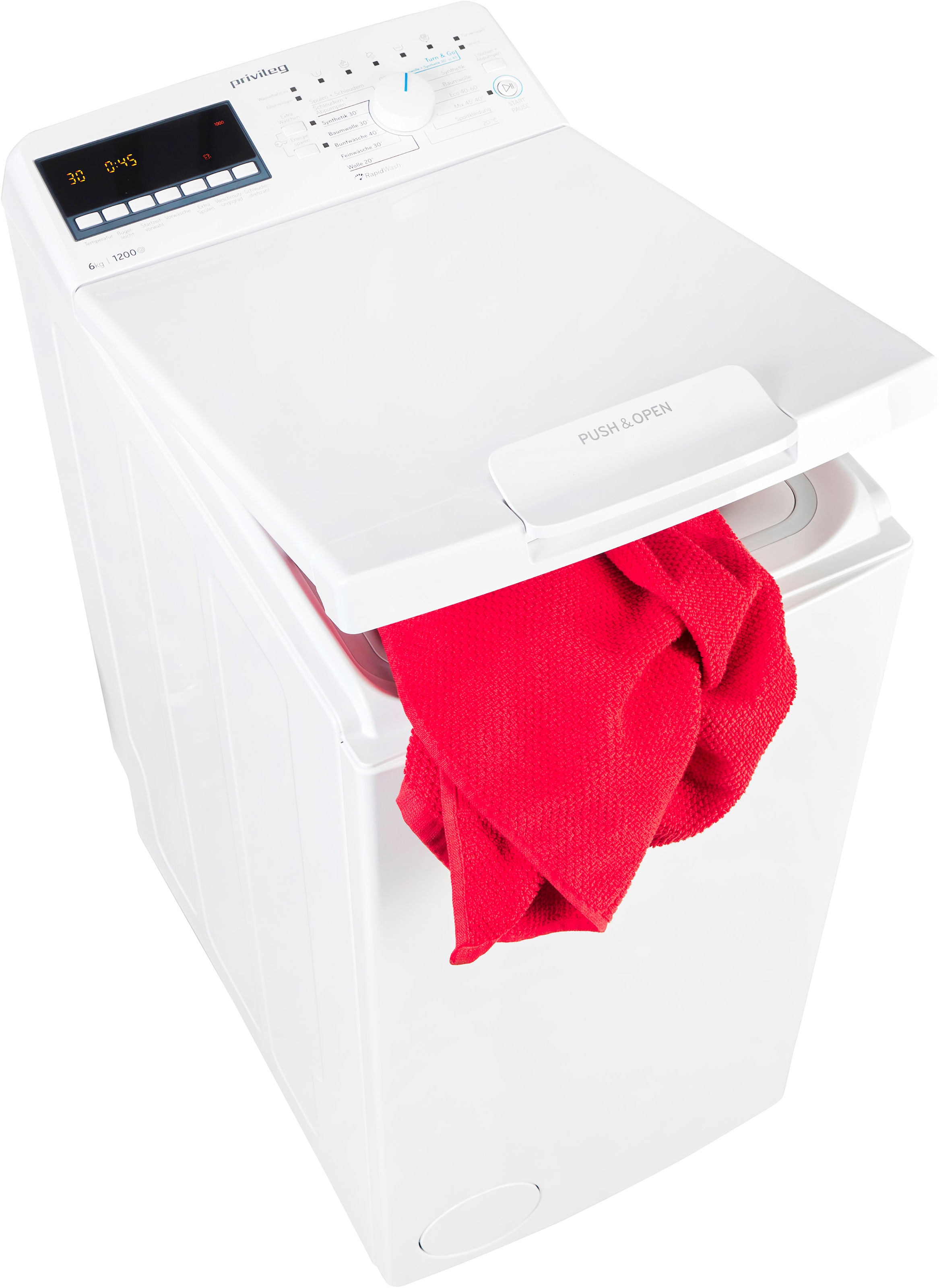 Privileg Waschmaschine Toplader »PWT B626S«, 6 kg, 1200 U/min, Water Balance Plus