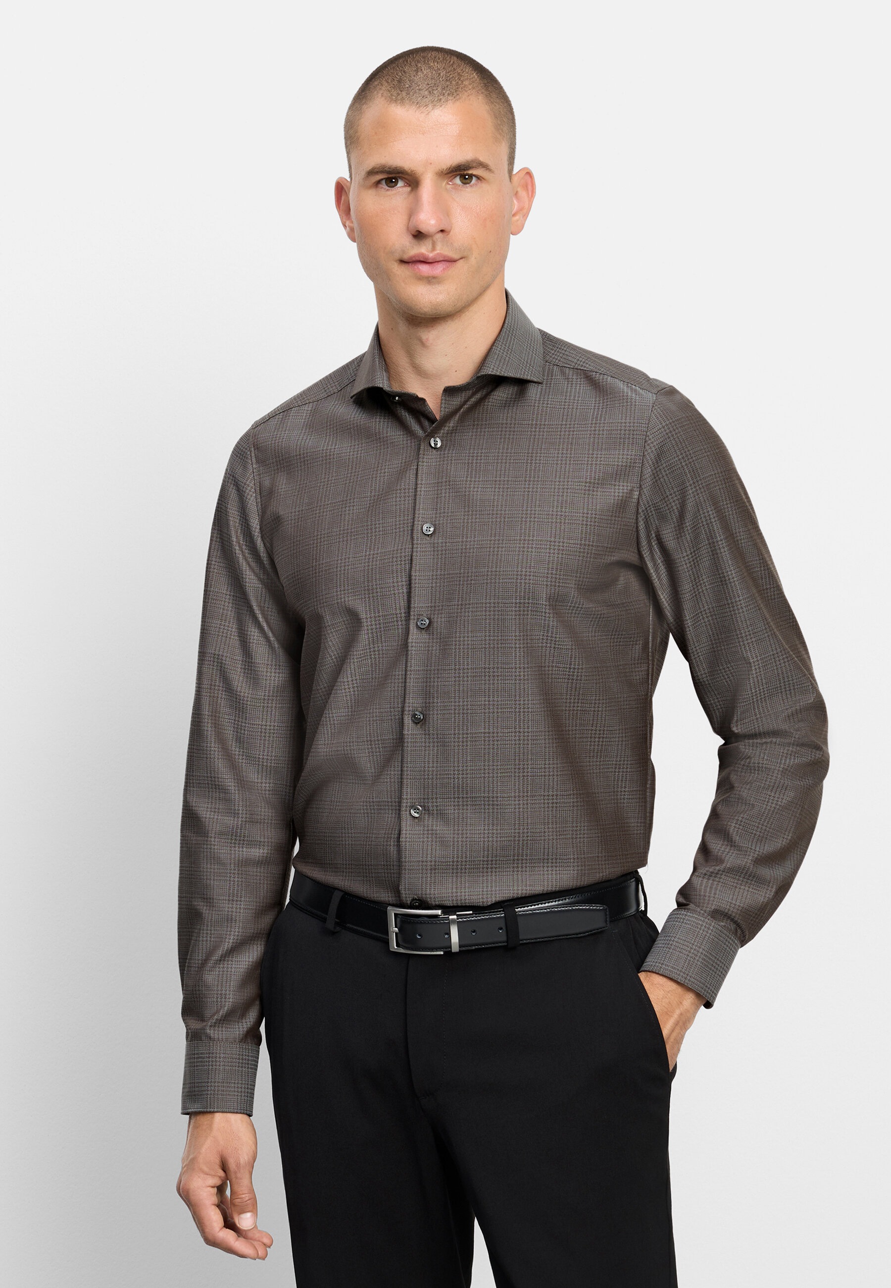 OLYMP Businesshemd "OLYMP Level Five, Body Fit, Haifisch"