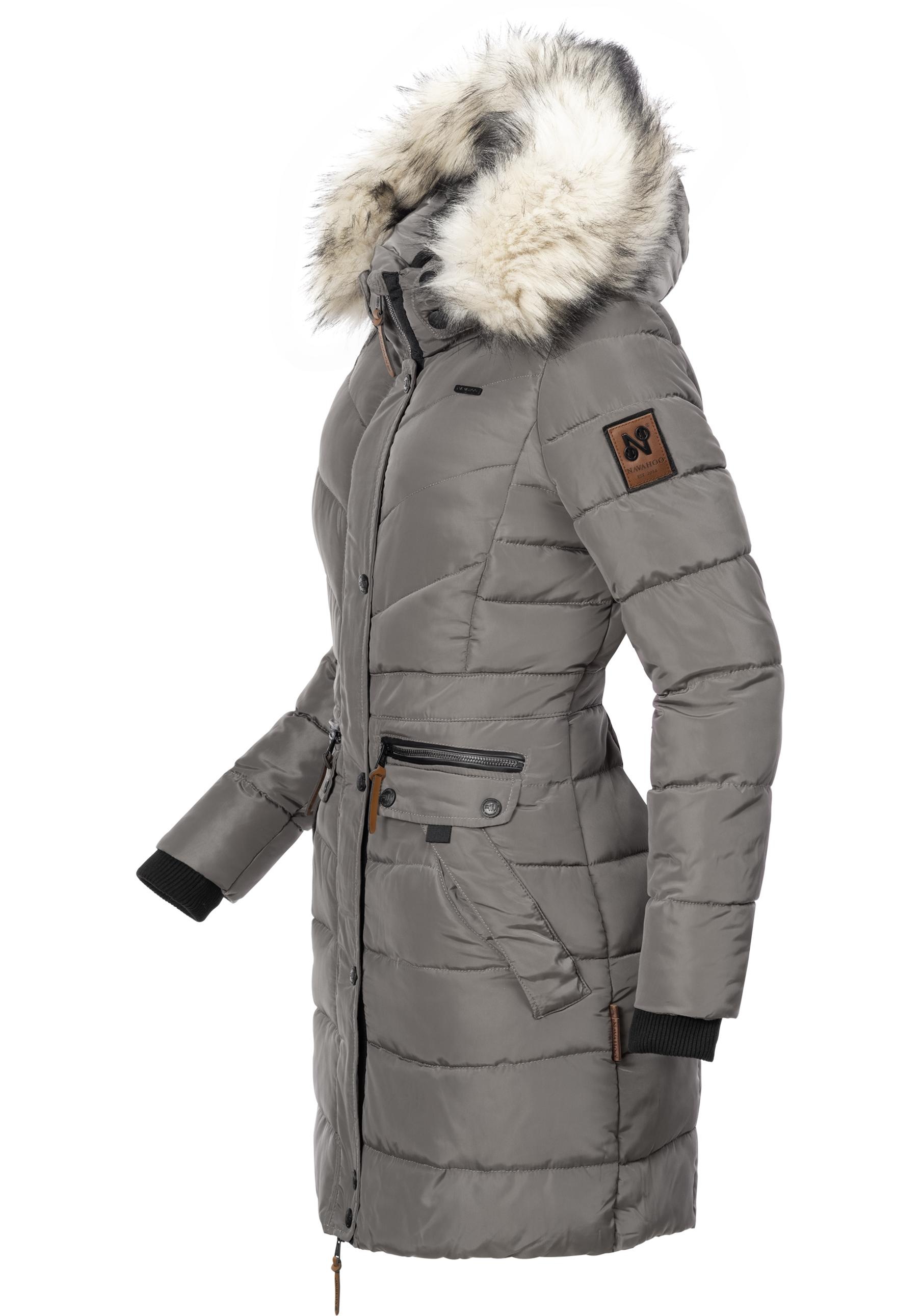 Navahoo Steppmantel »Paula«, stylischer Winter Parka m. edlem Fellimitat