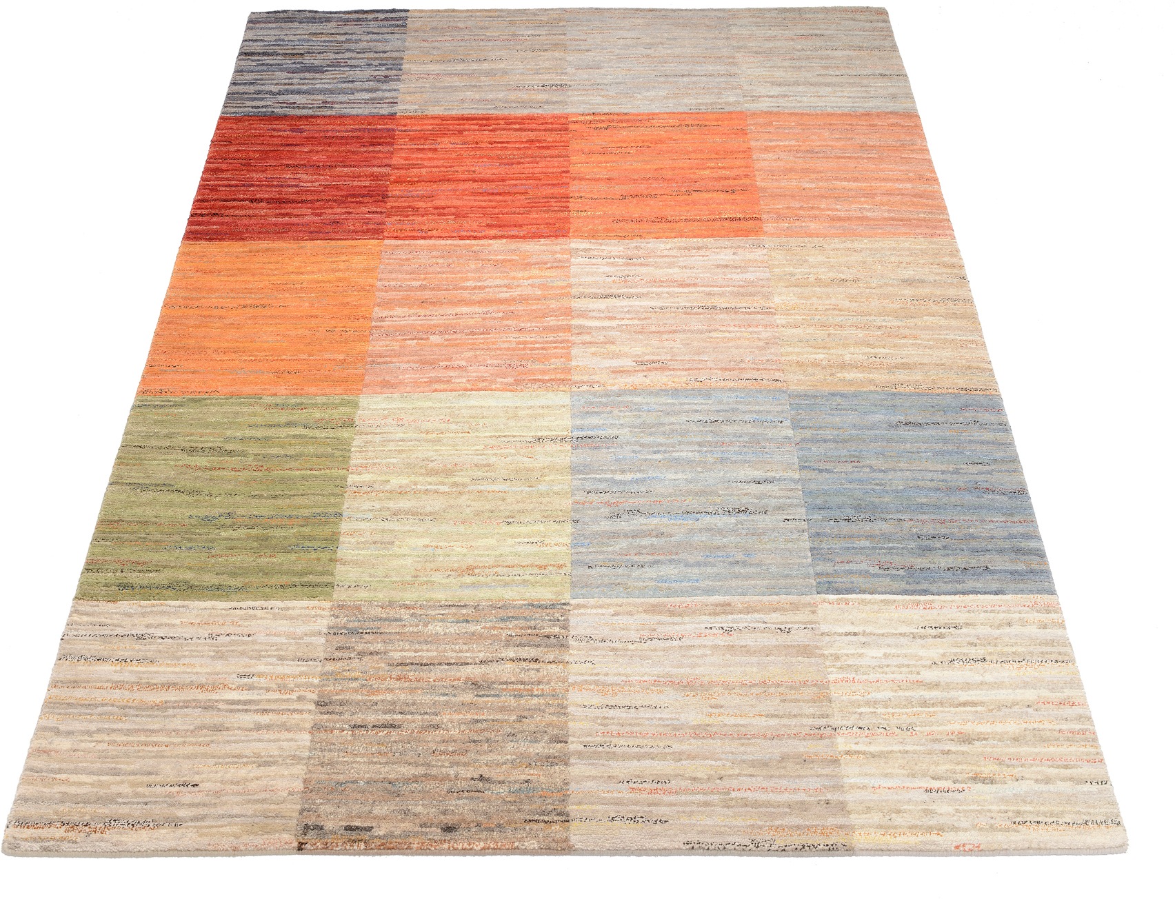 OCI DIE TEPPICHMARKE Teppich »HIMALI LINEA« rechteckig 13 mm Höhe handgeknüpfter  echter original Nepal Wollteppich Naturfaser Kurzflor