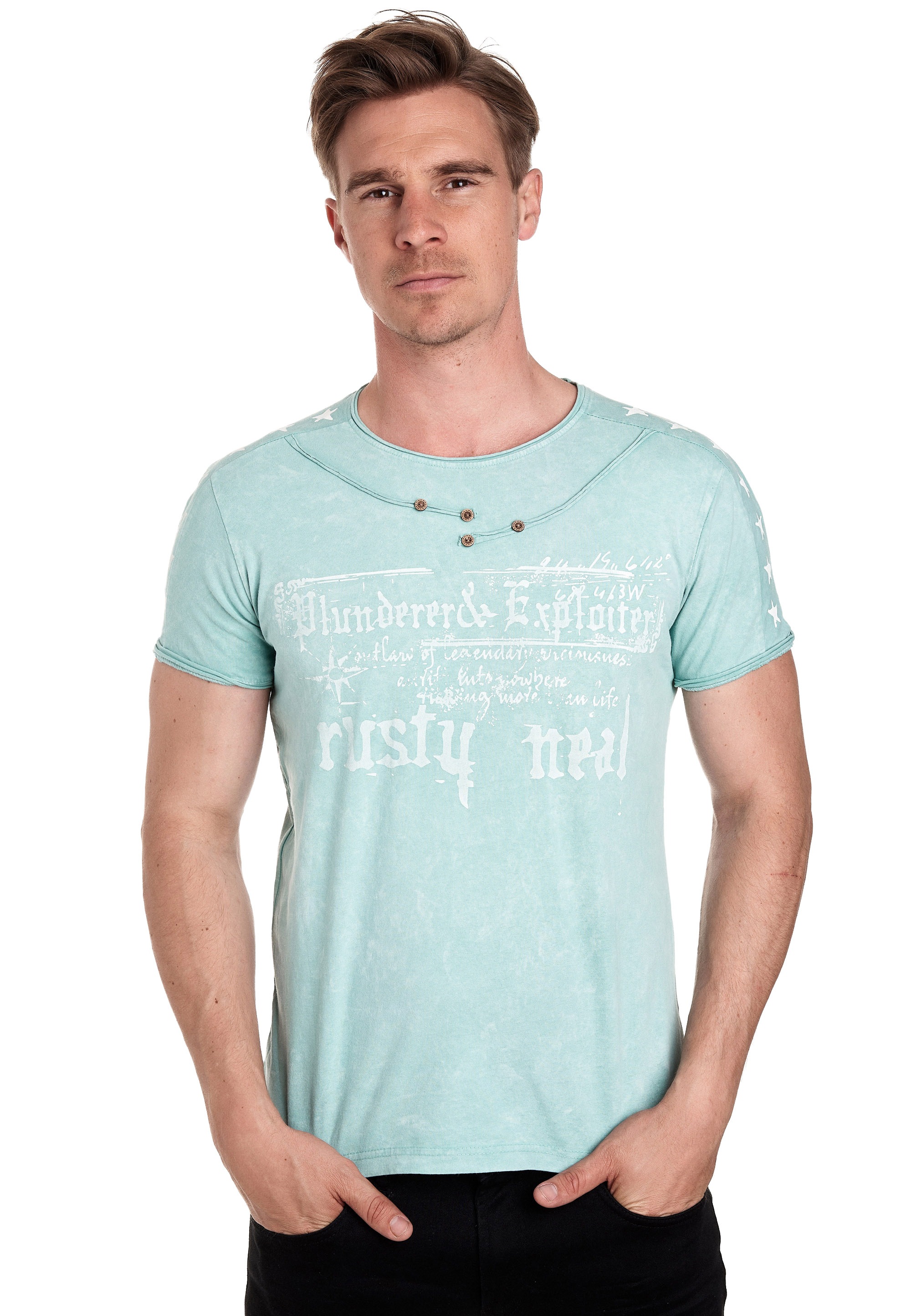 Rusty Neal T-Shirt, in melierter Optik